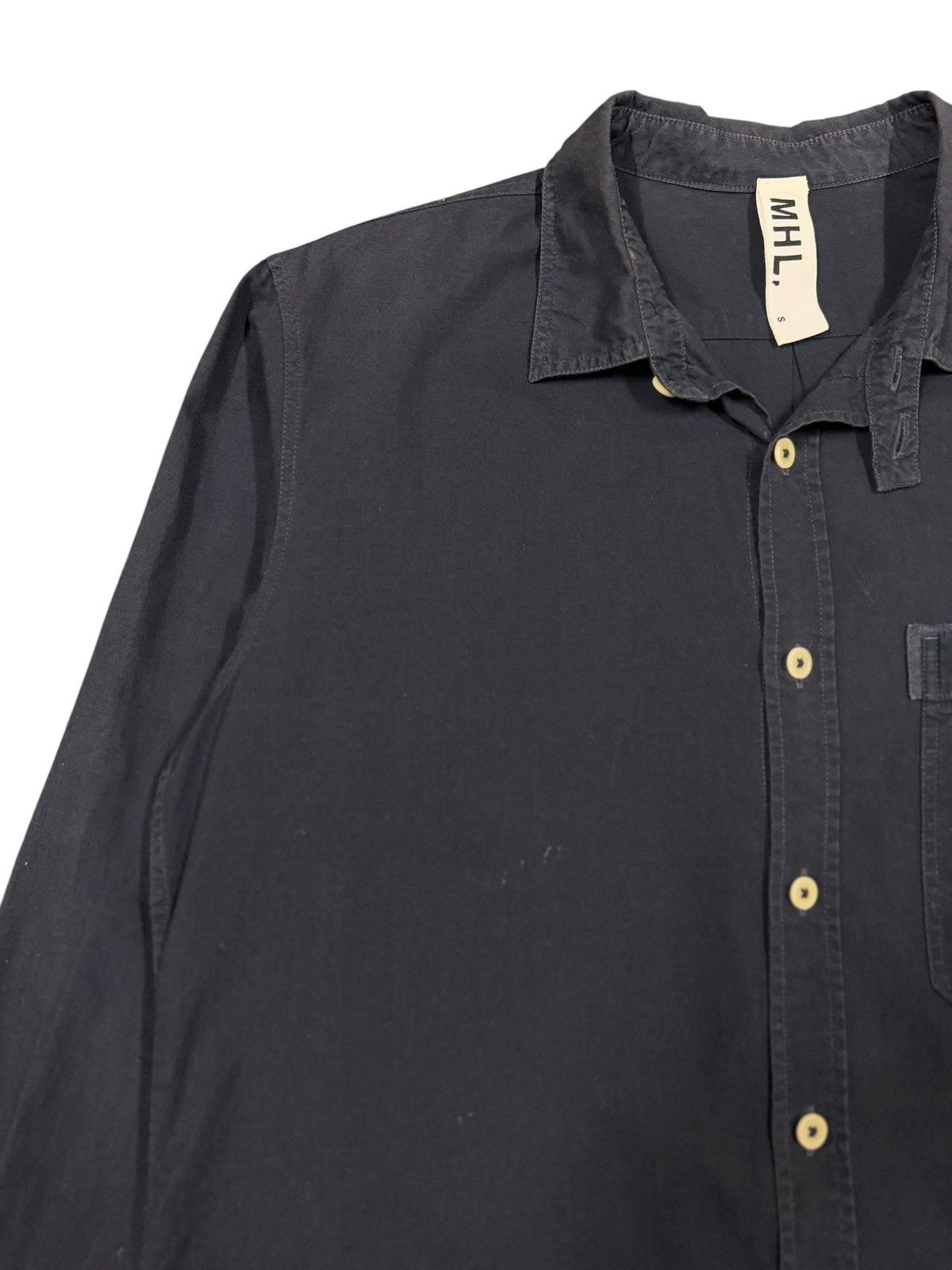 Margaret Howell MHL Margaret Howell Navy Blue Cotton Button Ups Shirt Size US S / EU 44-46 / 1 - 7 Thumbnail