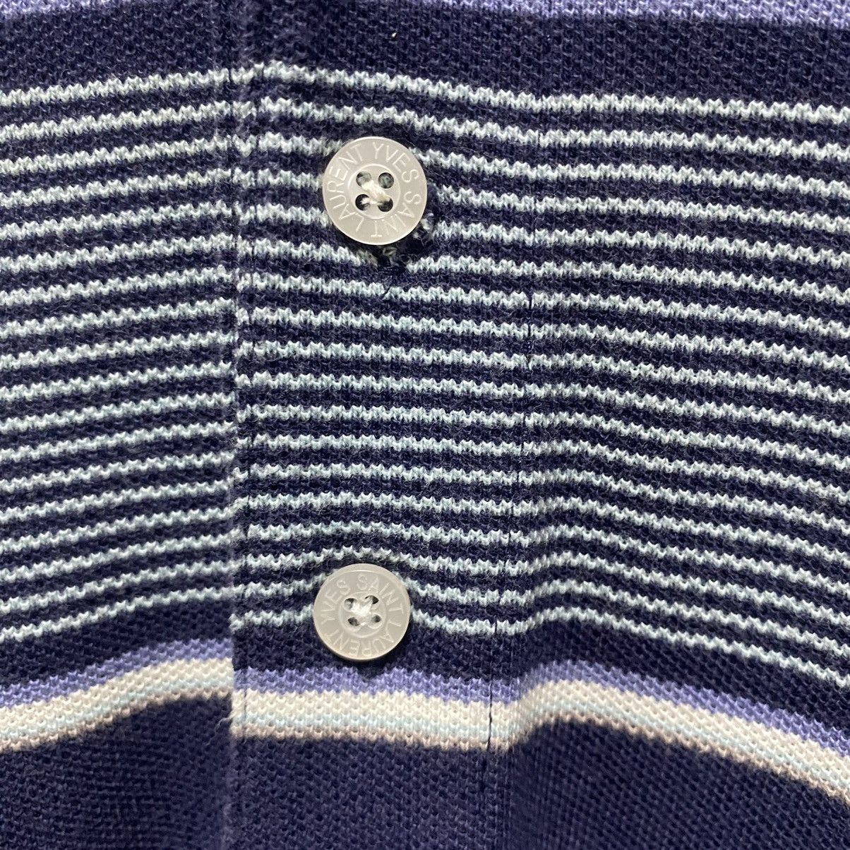 Yves Saint Laurent Vintage Yves Saint Lauren Striped Polo Shirt Size US XL / EU 56 / 4 - 5 Thumbnail