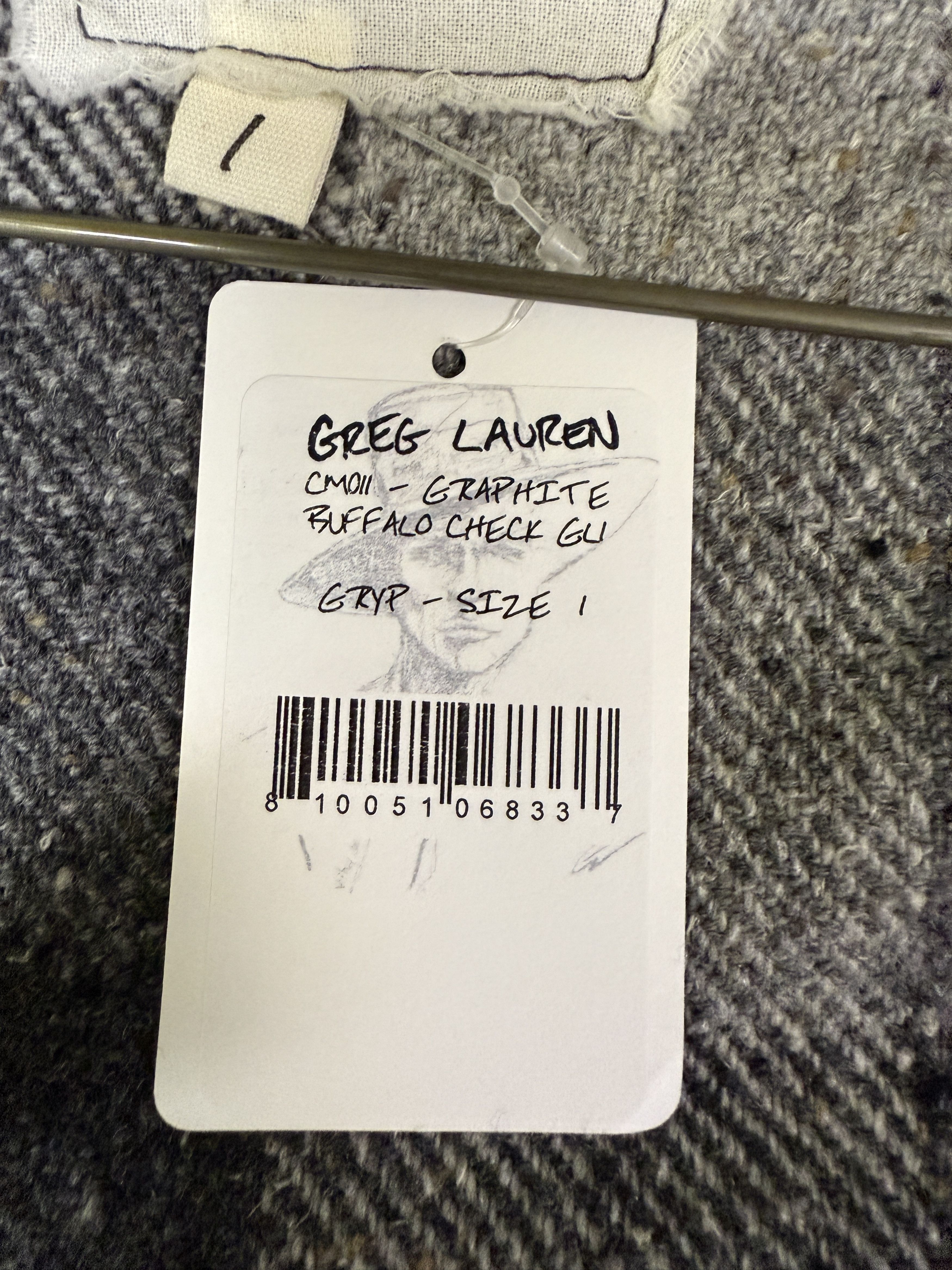 Greg Lauren Greg Lauren Graphite Buffalo Check GL1 Size US S / EU 44-46 / 1 - 7 Thumbnail