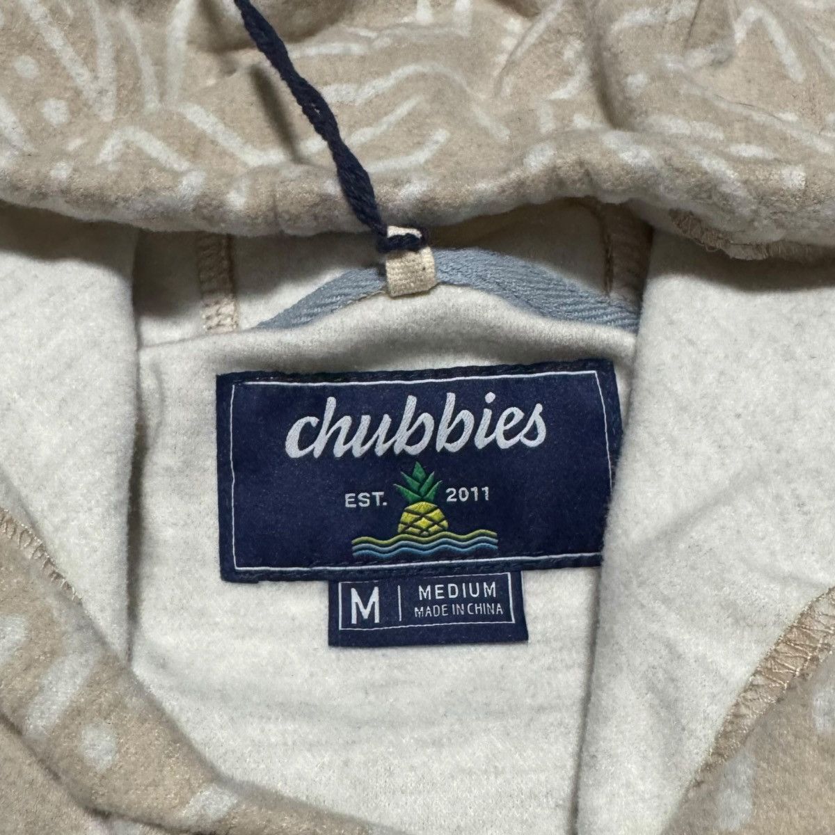 Chubbies NWT Chubbies Patterned Sample Tan Hoodie Men's Medium Size US M / EU 48-50 / 2 - 6 Thumbnail