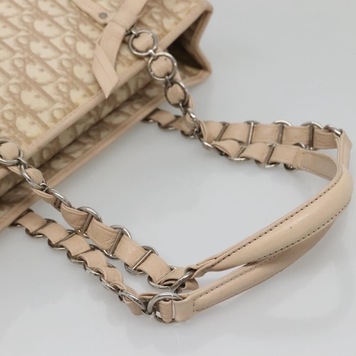 Dior DIOR Trotter Canvas Romantic Tote Bag Pvc Beige Silver Size ONE SIZE - 7 Thumbnail