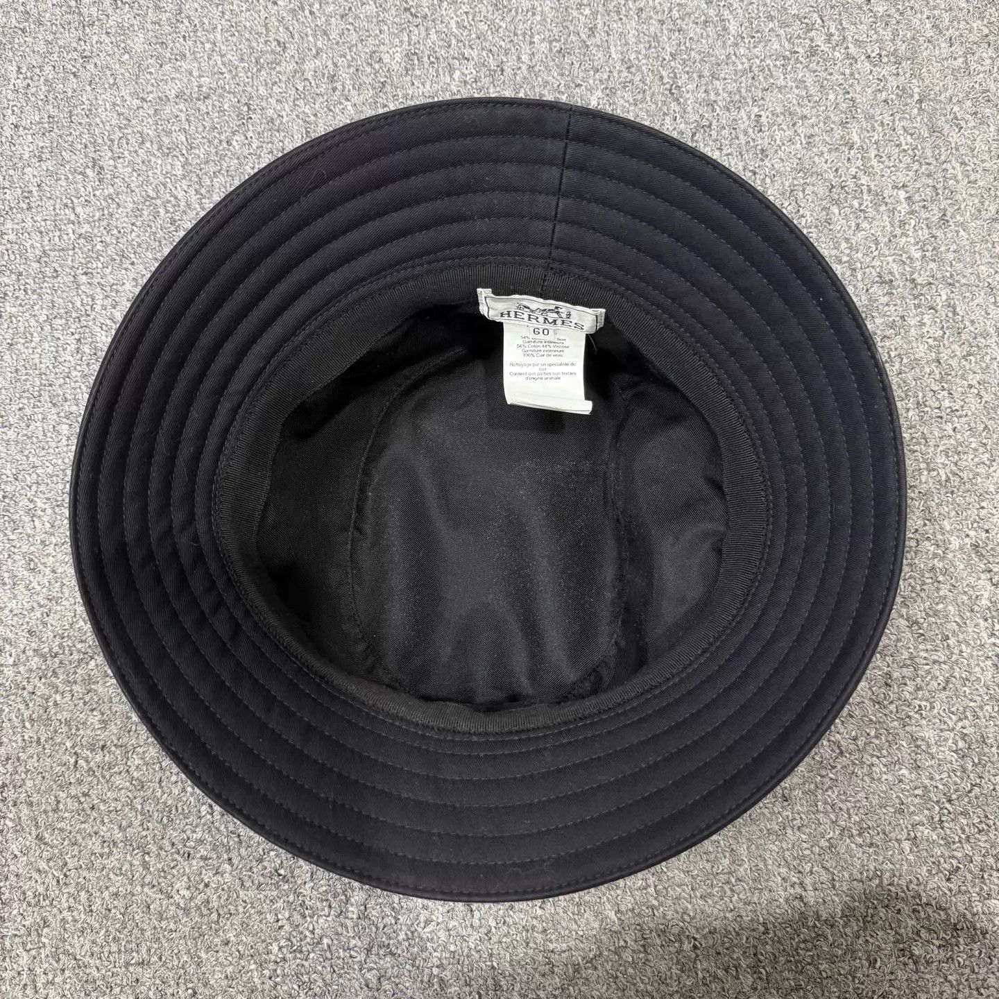 Hermes Hermes Men Black Fred H Stripe Boat Hat 60 99 New Size ONE SIZE - 4 Thumbnail
