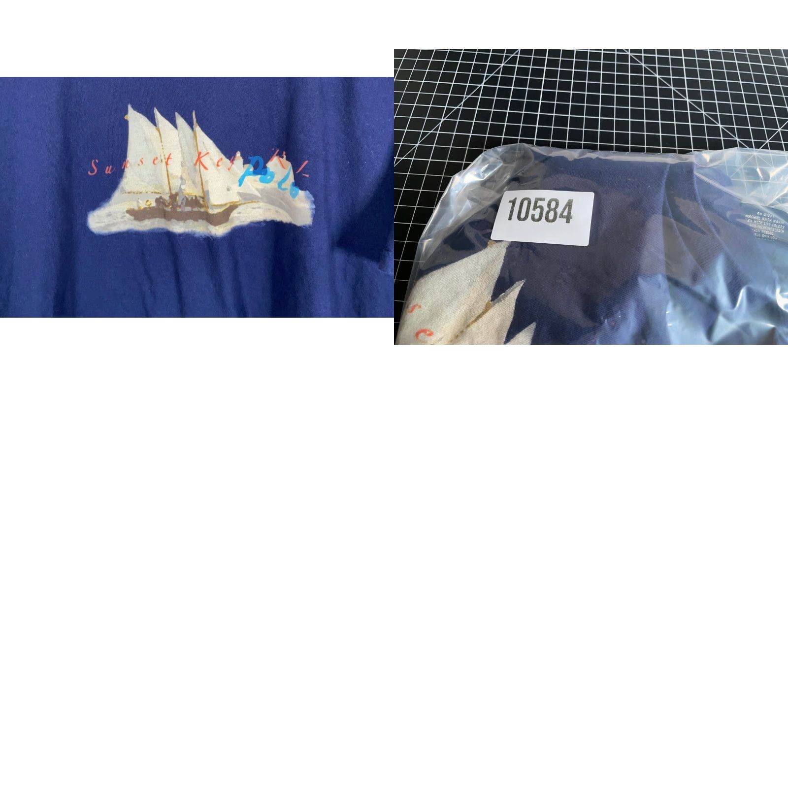 Polo Ralph Lauren VINTAGE Polo Ralph Lauren Sail Boat T-Shirt Adult XL Dark Blue Nautical 90s Beach Retro Graphic Print Shirt Mens Size US XL / EU 56 / 4 - 8 Thumbnail