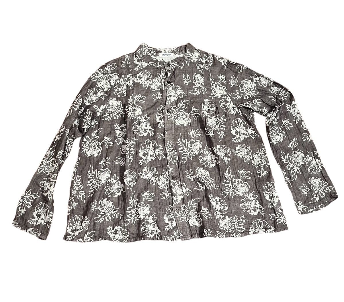 Issey Miyake Issey miyake plantation roses printed collarless shirt Size US M / EU 48-50 / 2 - 1 Thumbnail