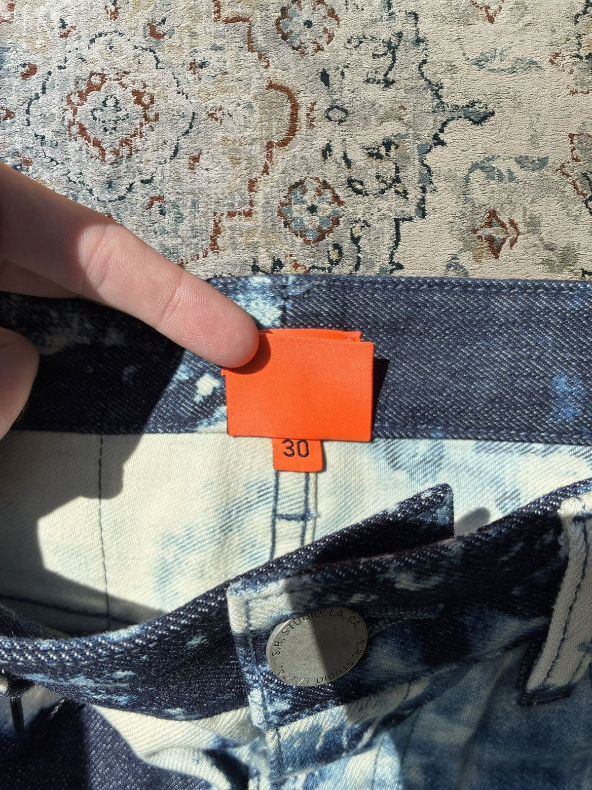 Sterling Ruby Sr Sterling Ruby Studio Hand Bleached Soto Indigo denim Size US 30 / EU 46 - 4 Thumbnail