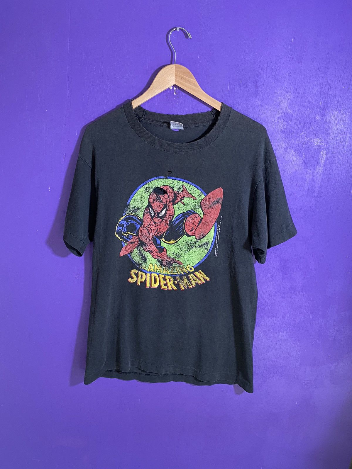 Marvel Comics × Vintage Vintage 1991 Marvel comics amazing Spider-Man t-shirt Size US L / EU 52-54 / 3 - 1 Thumbnail