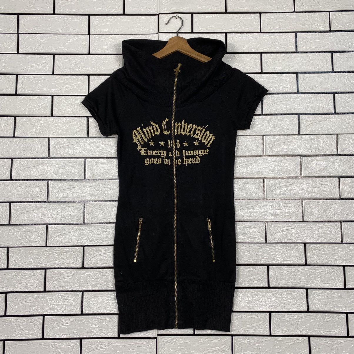Japanese Brand 📌Full Zipper Sweater Punk Design Bondage Bones Design Size US L / EU 52-54 / 3 - 2 Thumbnail