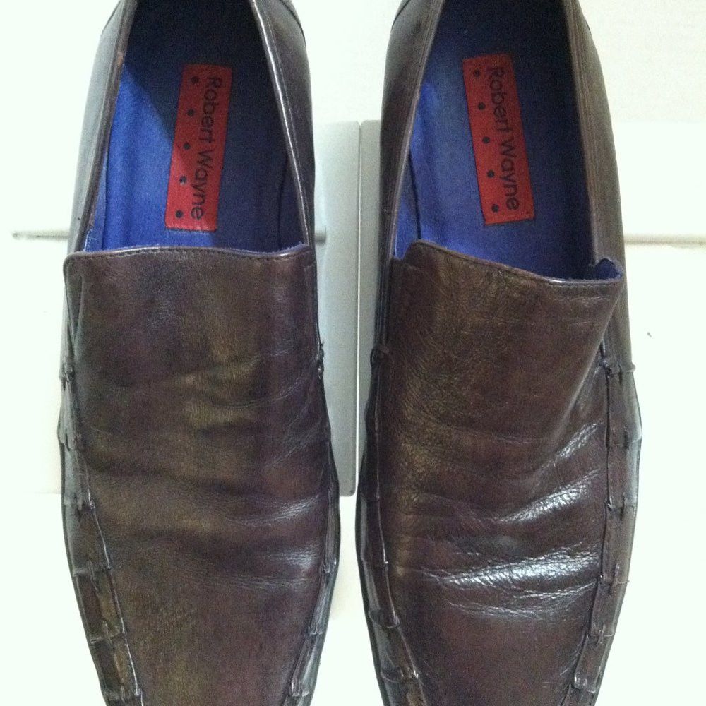 Robert Wayne ROBERT WAYNE MENS BROWN LEATHER DRESS SHOES SIZE: 9.5M Size US 9.5 / EU 42-43 - 2 Thumbnail