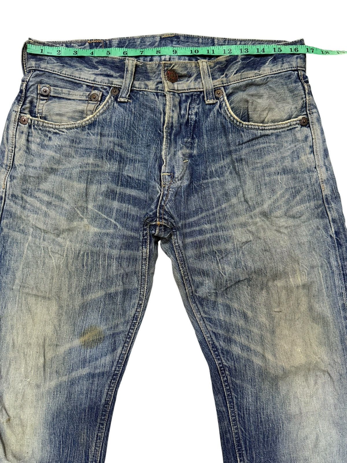 Edwin Vintage Edwin 503 Blue Trip Japan Distressed Loose Jeans Size US 32 / EU 48 - 9 Thumbnail