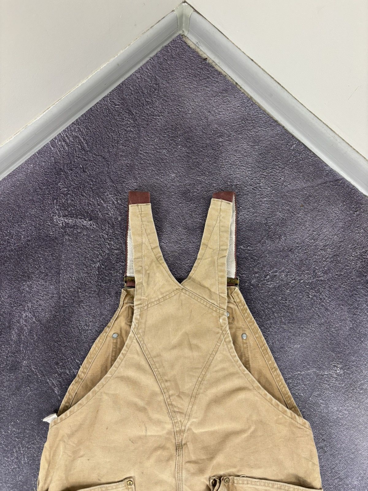 Carhartt Vintage 90s Carhartt Double Knee USA Faded Dungaree Overall Size US 34 / EU 50 - 20 Thumbnail