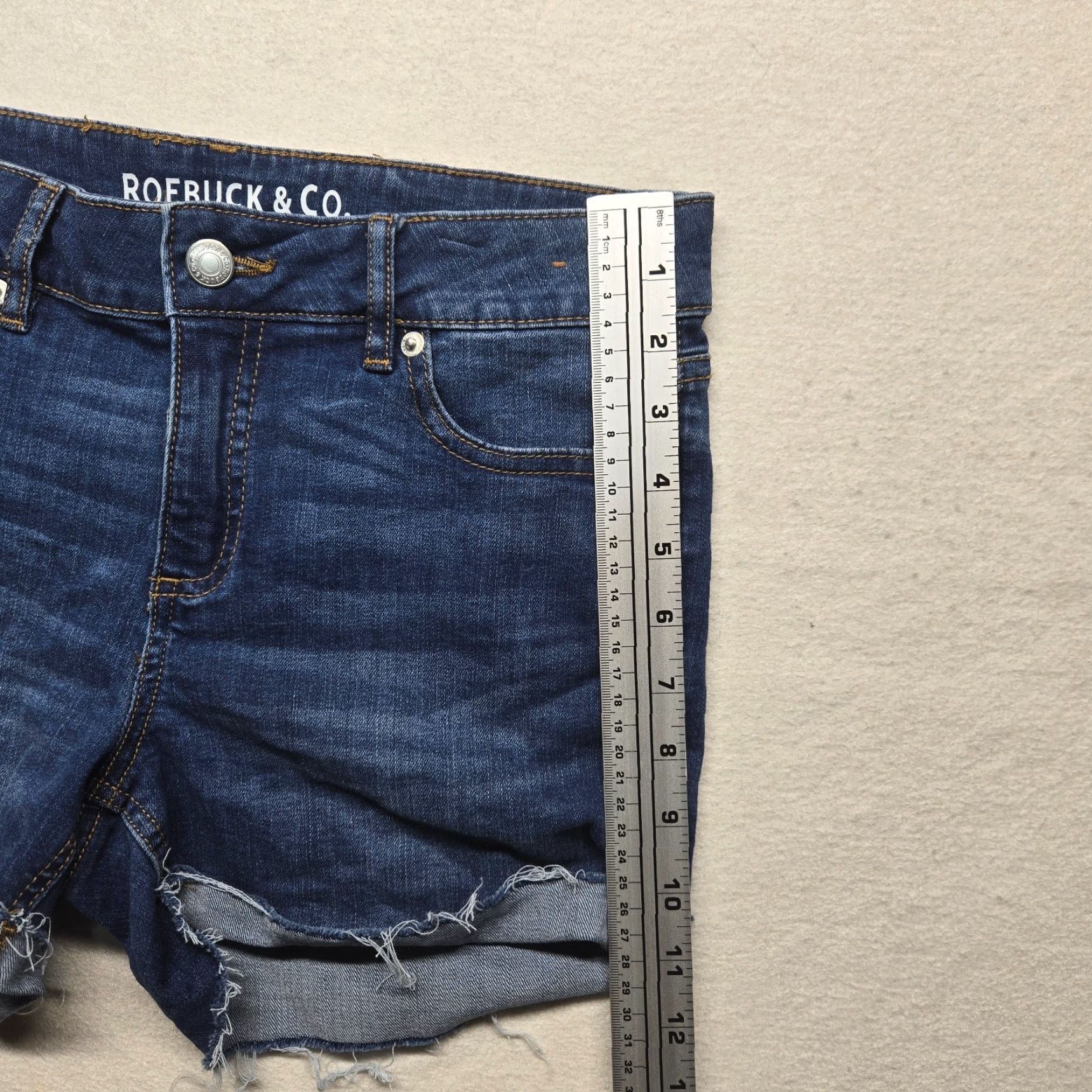 CO Roebuck & Co. R1893 Denim Jeans Shut Stretch Shorts Pockets Women's Blue 2 Jeans Bohemian Fashion 90s? Size 26" / US 2 / IT 38 - 4 Thumbnail