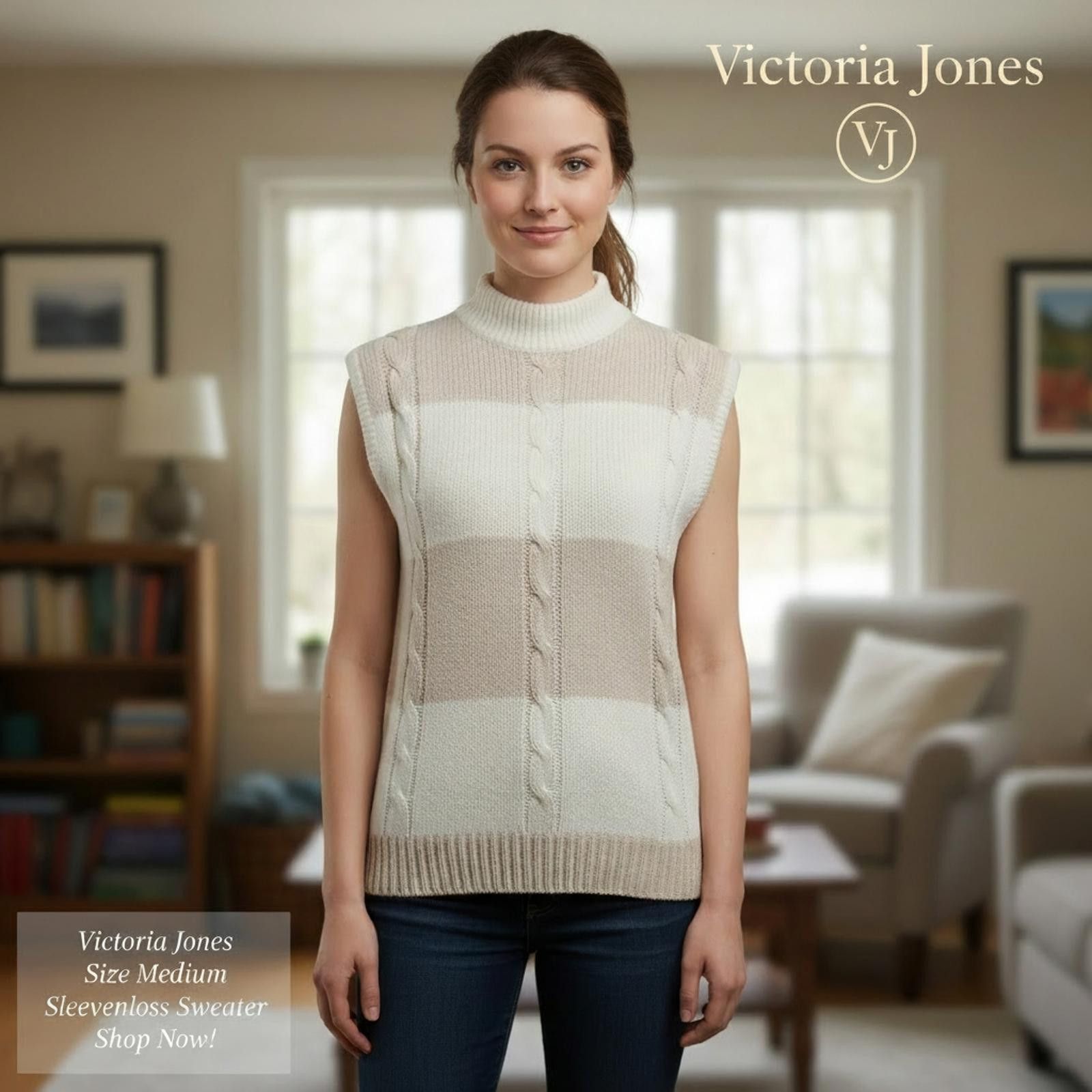 Other Victoria Jones Medium Sleeveless Sweater Vest Size M / US 6-8 / IT 42-44 - 1 Thumbnail