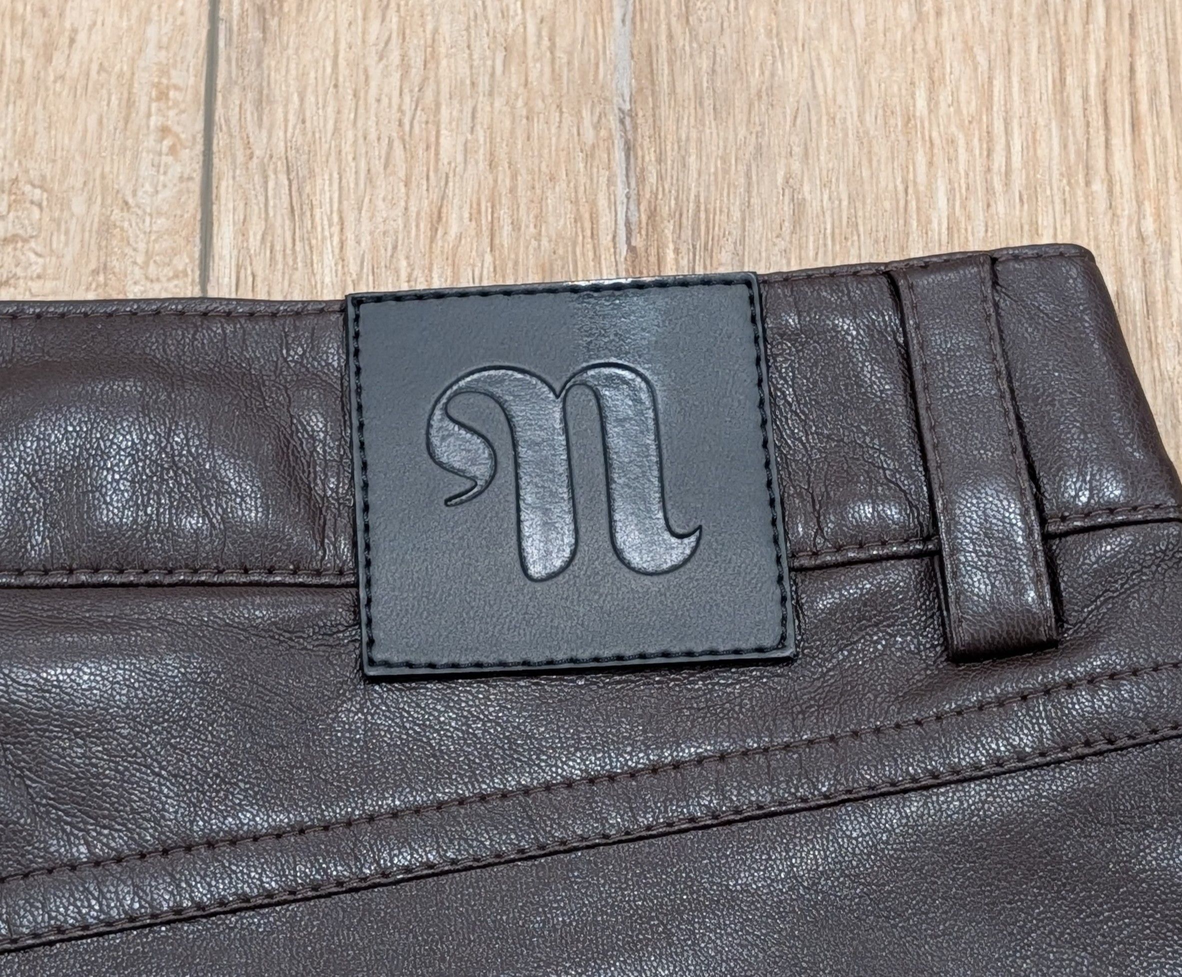 Nanushka NANUSKA "Novan" Leather Shorts Coffee Brown Medium Size US 32 / EU 48 - 4 Thumbnail