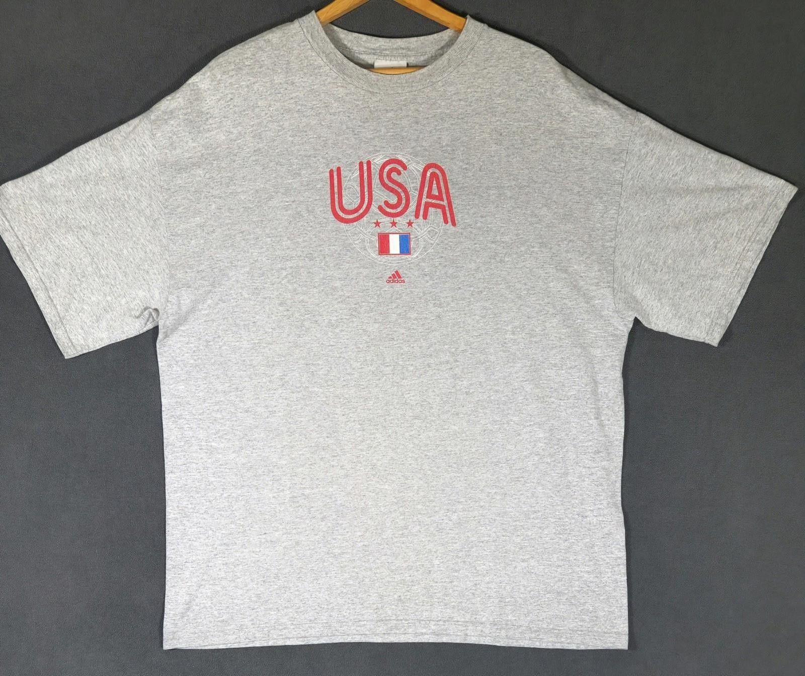 Other Vtg Adidas USA Soccer TShirt Gray XL Olympic World Cup #2 Size ONE SIZE - 1 Thumbnail