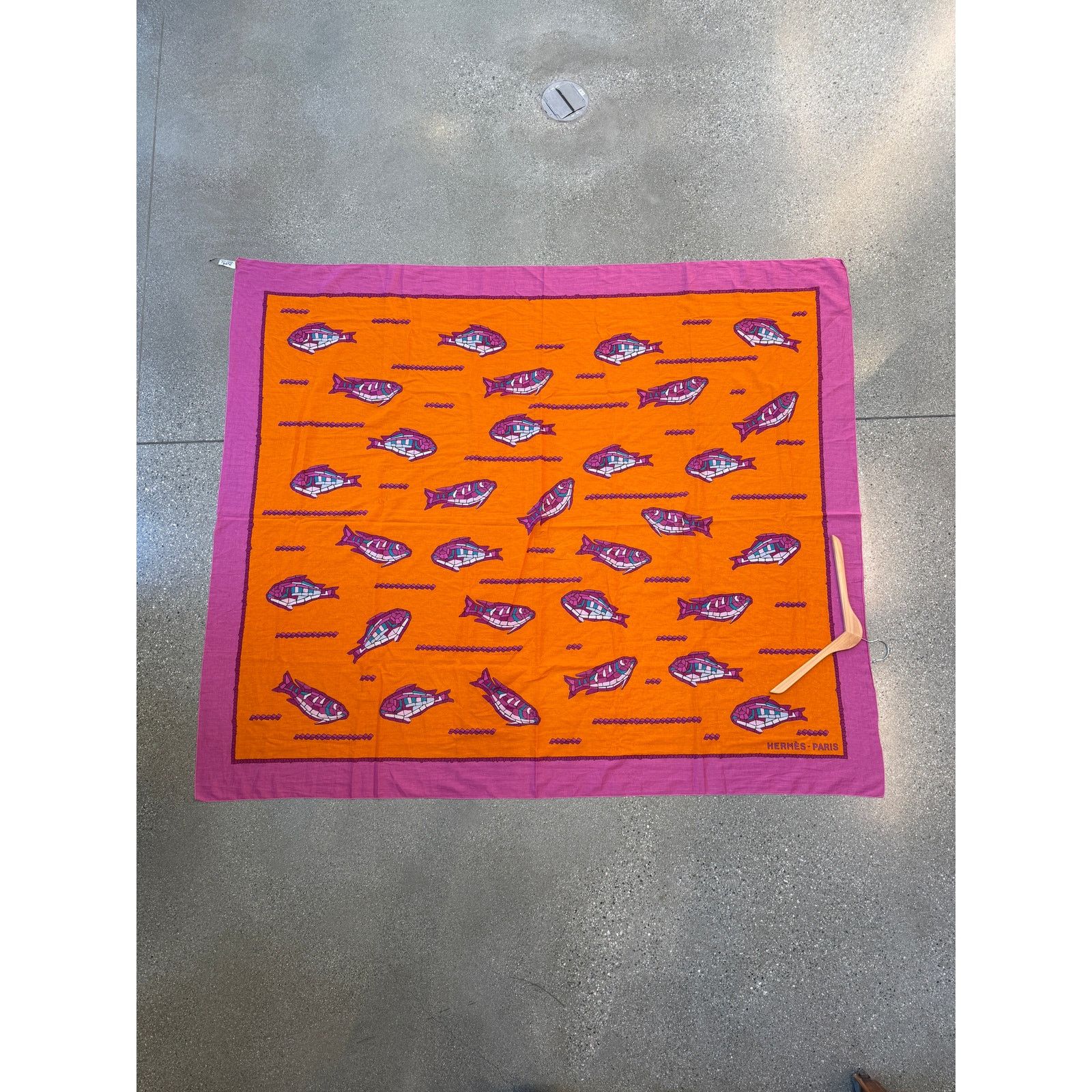 Hermes Hermes Mosaic Fish Print Pareo Wrap Shawl Scarf Size ONE SIZE - 2 Thumbnail