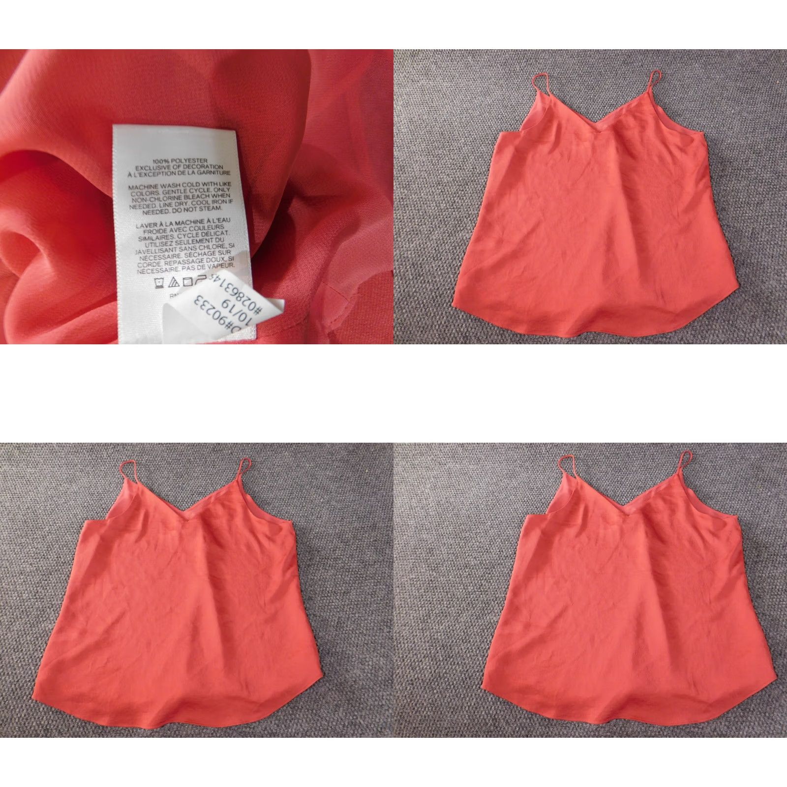 Express Express Womens Blouse L Sleeveless Pink Floral Lined Spaghetti Strap Pullover V-Neck Polyester Regular Modern Basic Shirt Womens Size L / US 10 / IT 46 - 8 Thumbnail