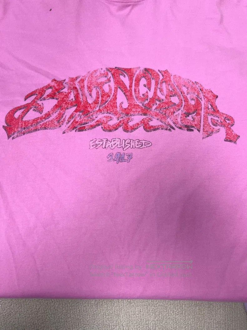 Balenciaga Balenciaga Pattern Print Round Neck Short Sleeve T-Shirt Size US M / EU 48-50 / 2 - 3 Thumbnail
