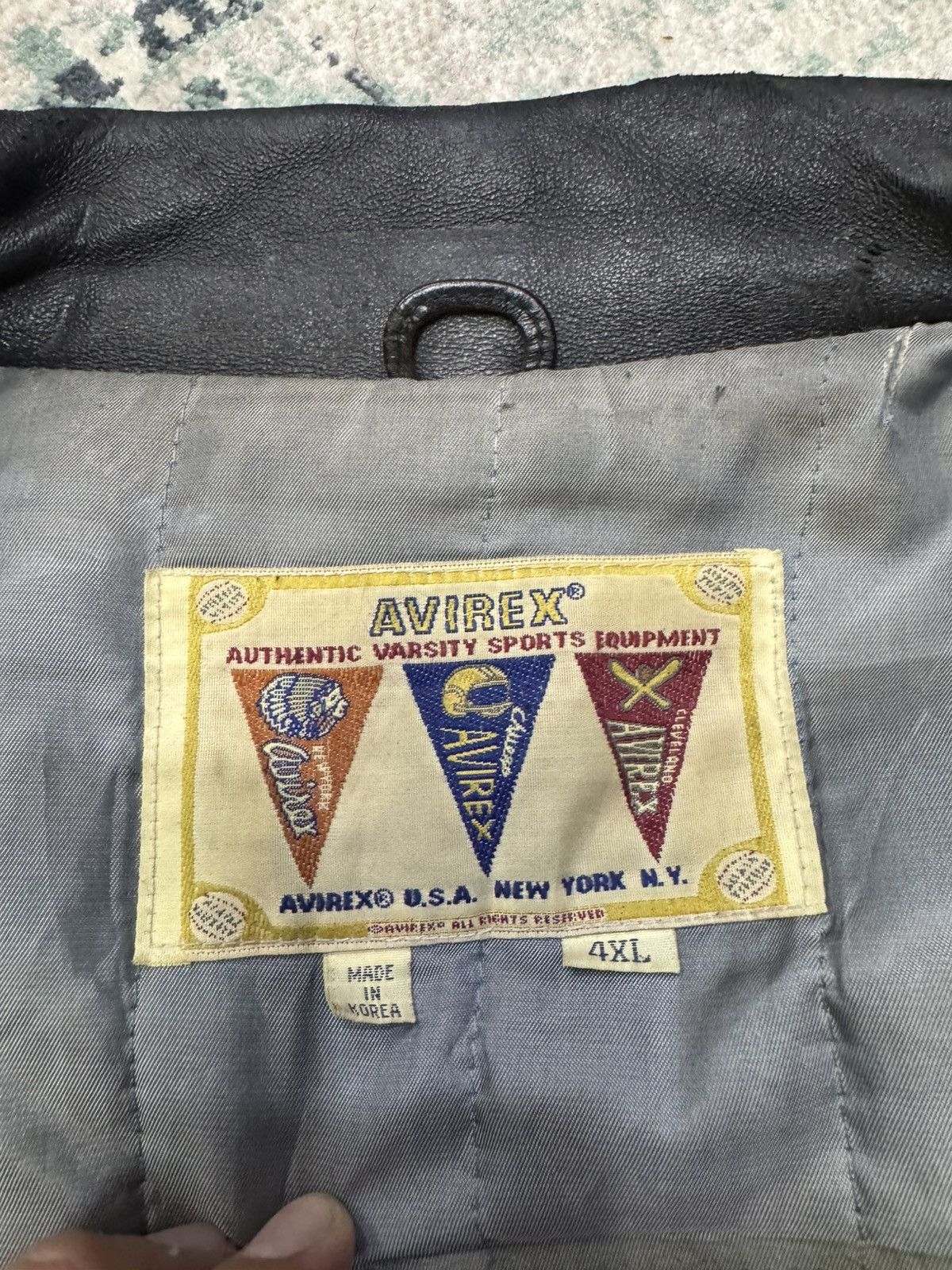 Avirex VINTAGE AVIREX USA VARSITY DRAGON LEATHER JACKET Size US XXL / EU 58 / 5 - 12 Thumbnail