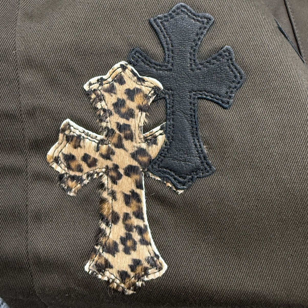 Chrome Hearts Chrome Hearts Brown Chino Cheetah Leopard Patches Size US 31 - 10 Thumbnail