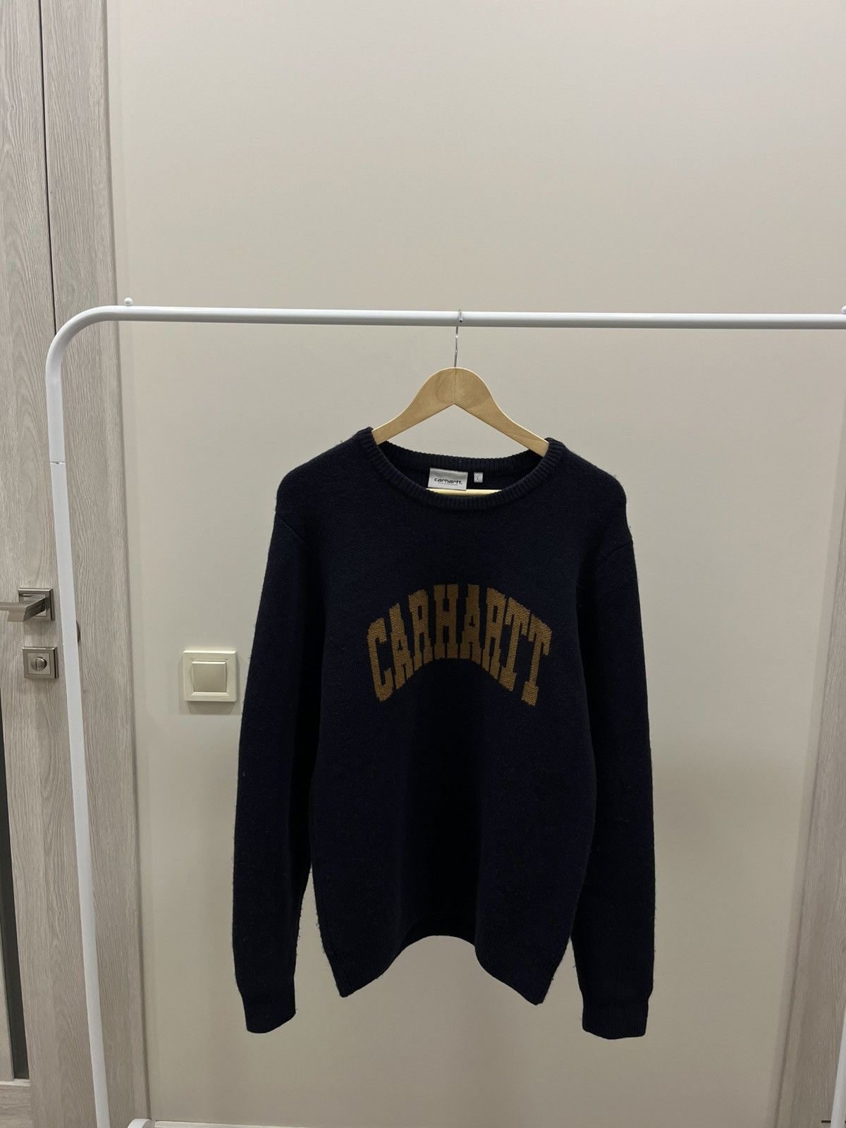 Carhartt Carhartt Big Logo Camo Knit Sweater Size US L / EU 52-54 / 3 - 1 Thumbnail