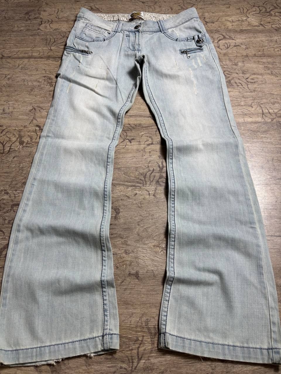 Japanese Brand GOD BLESS AMERICA RARE Flared OWENS Type! Y2K Japan Jeans Size US 30 / EU 46 - 2 Thumbnail