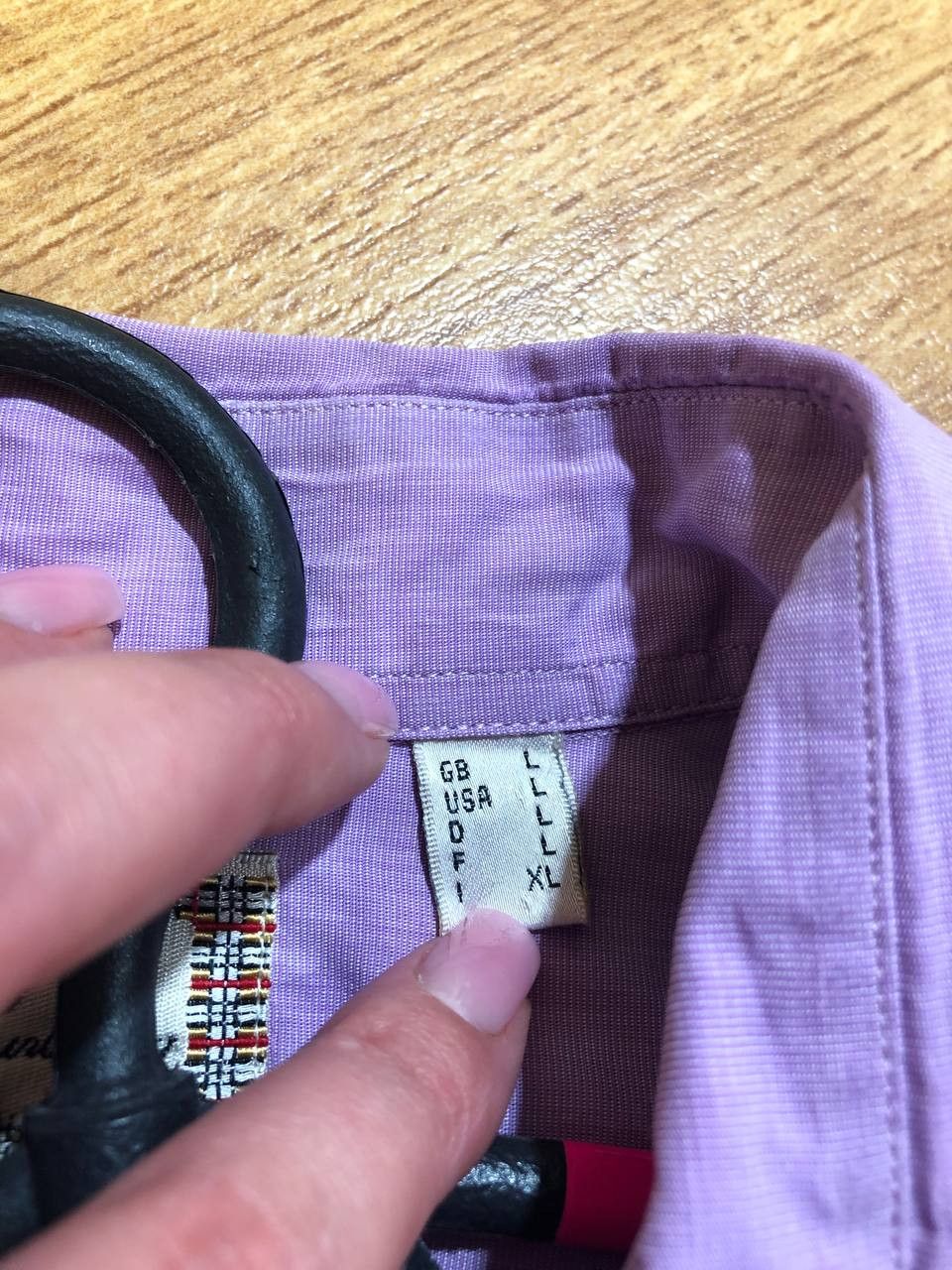 Burberry Thomas Burberry Shirt Mens Purple Embroidered Logo Size US L / EU 52-54 / 3 - 5 Thumbnail