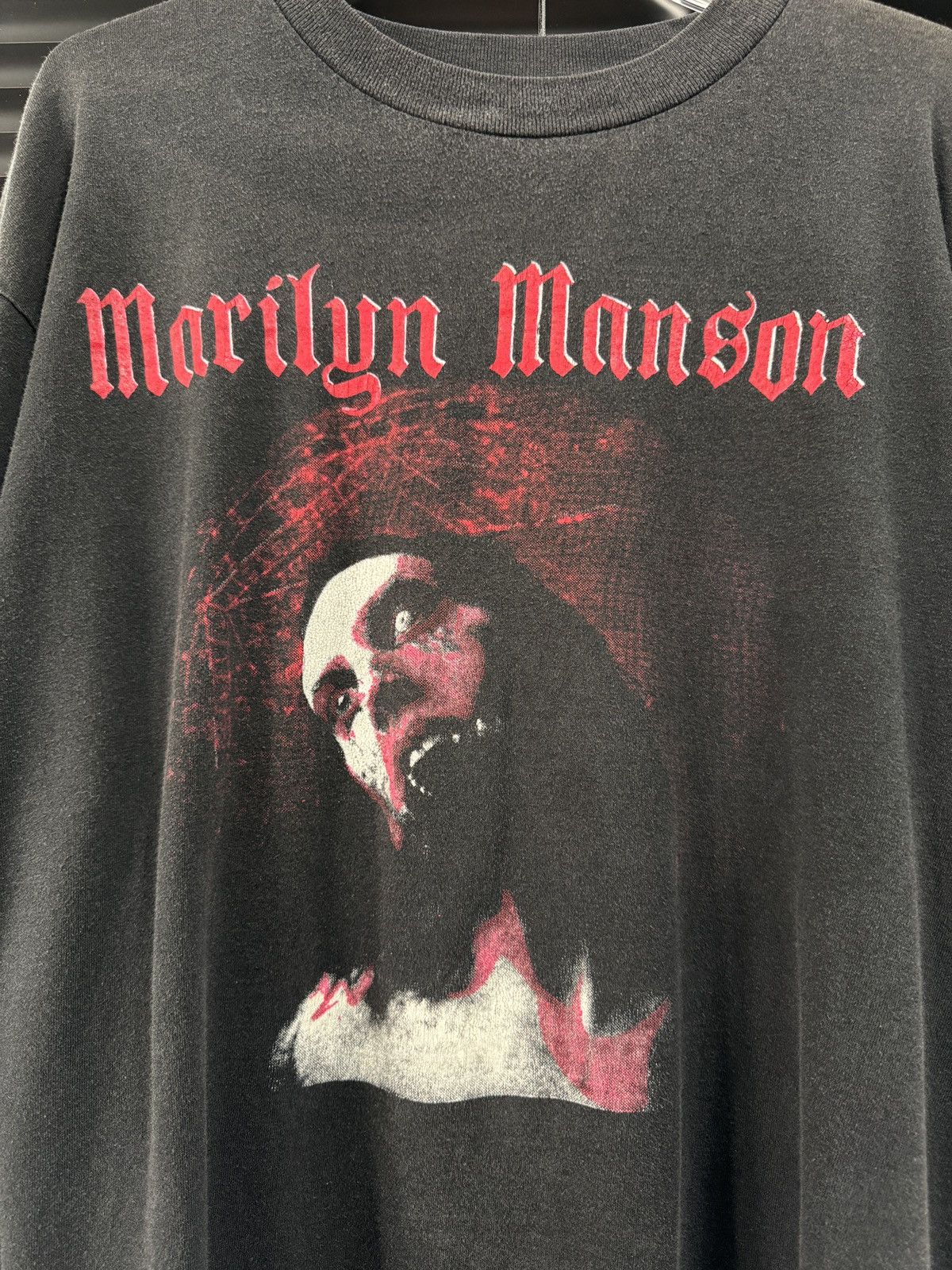 Band Tees Vintage 90s Marilyn Manson "Antichrist Superstar" Longsleeve Size US XL / EU 56 / 4 - 3 Thumbnail