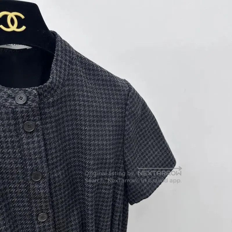 Dior Dior Short Sleeve Gray Wool Dress . Size S / US 4 / IT 40 - 3 Thumbnail