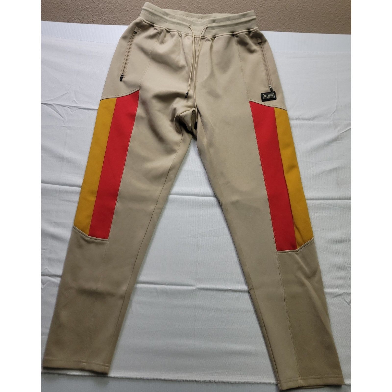 Well Known Studios Well Known Studios Trackpants Men's Medium Beige Red/ Yellow Size US 32 / EU 48 - 2 Thumbnail