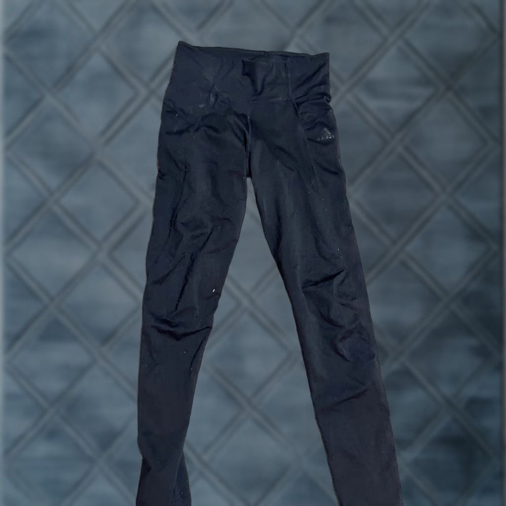 Adidas ADIDAS Leggings Pants Women's Small Black Slim Fit Cotton Blend Casual Travel Winter Secret: This item is pre-owned. Size 28" / US 6 / IT 42 - 1 Thumbnail