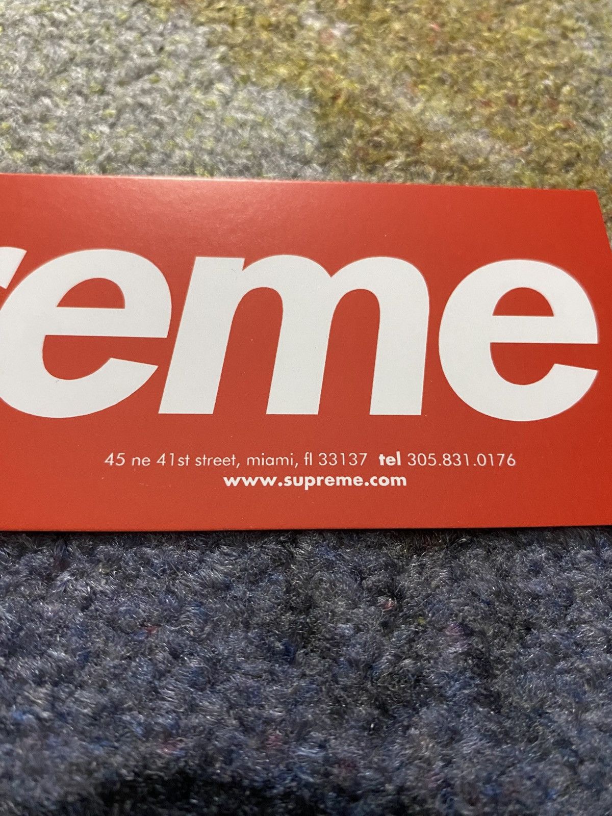 Supreme Supreme Miami Store Business Card Size ONE SIZE - 2 Thumbnail