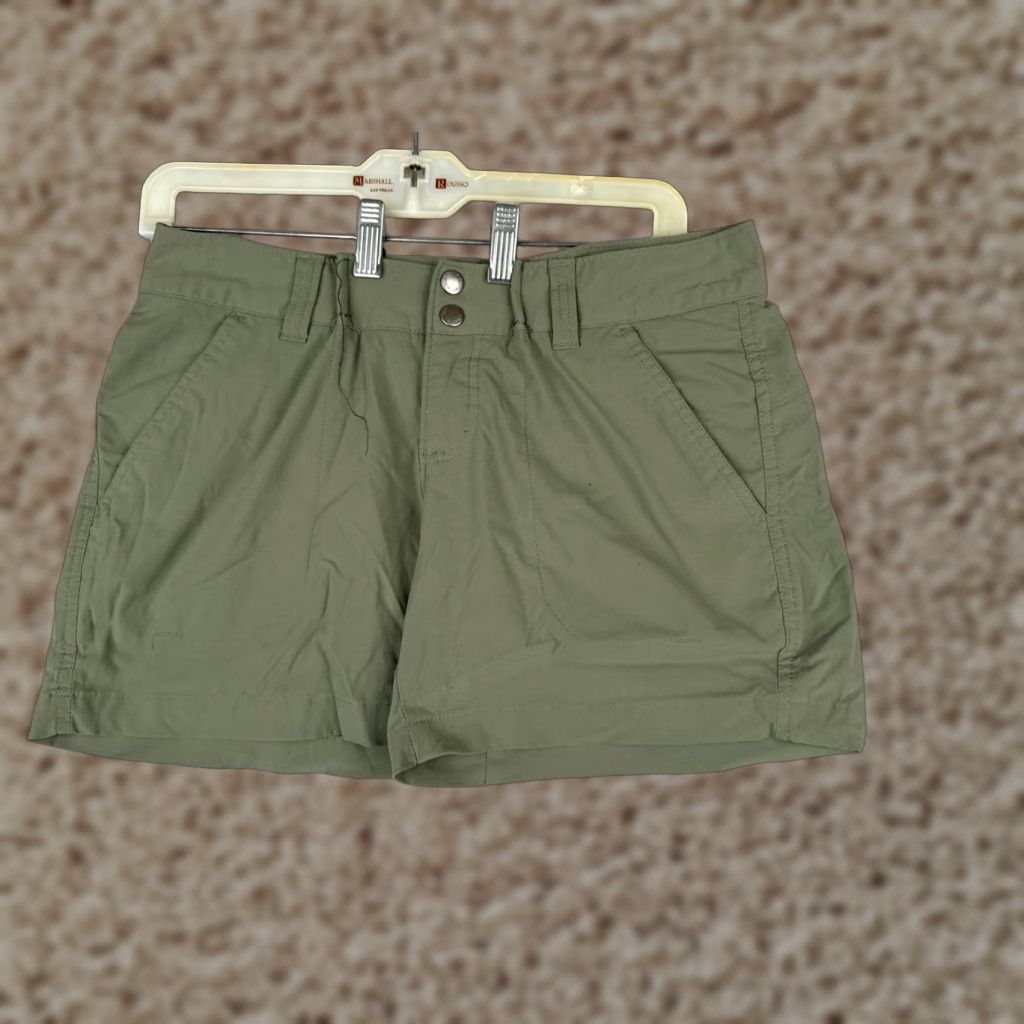 Vintage Columbia Shorts Women 8 Green Omni-Shield Nylon Blend Chino Hiking Camping 30x5 Womens Size 30" / US 8 / IT 44 - 1 Thumbnail