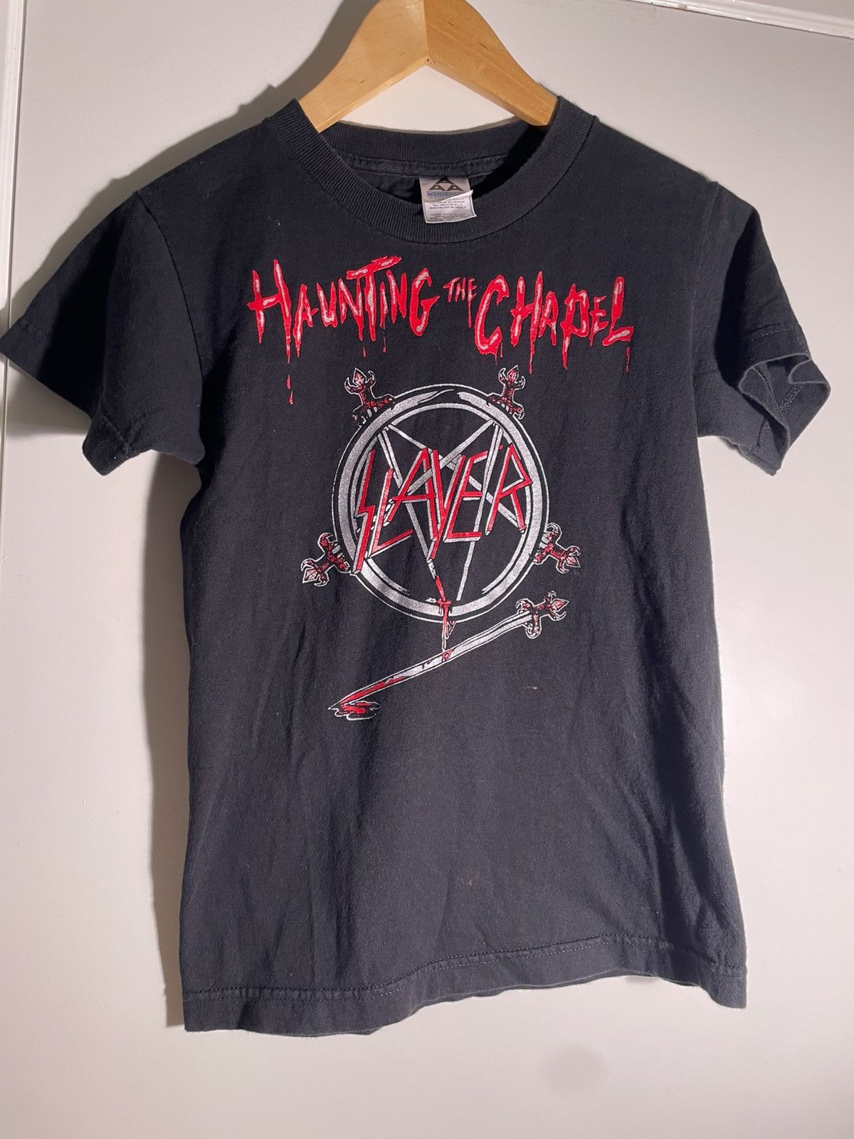 Band Tees Y2K 2000’s VTG Vintage Slayer Haunting the Chapel Metal Tee Size US XXS / EU 40 - 1 Thumbnail