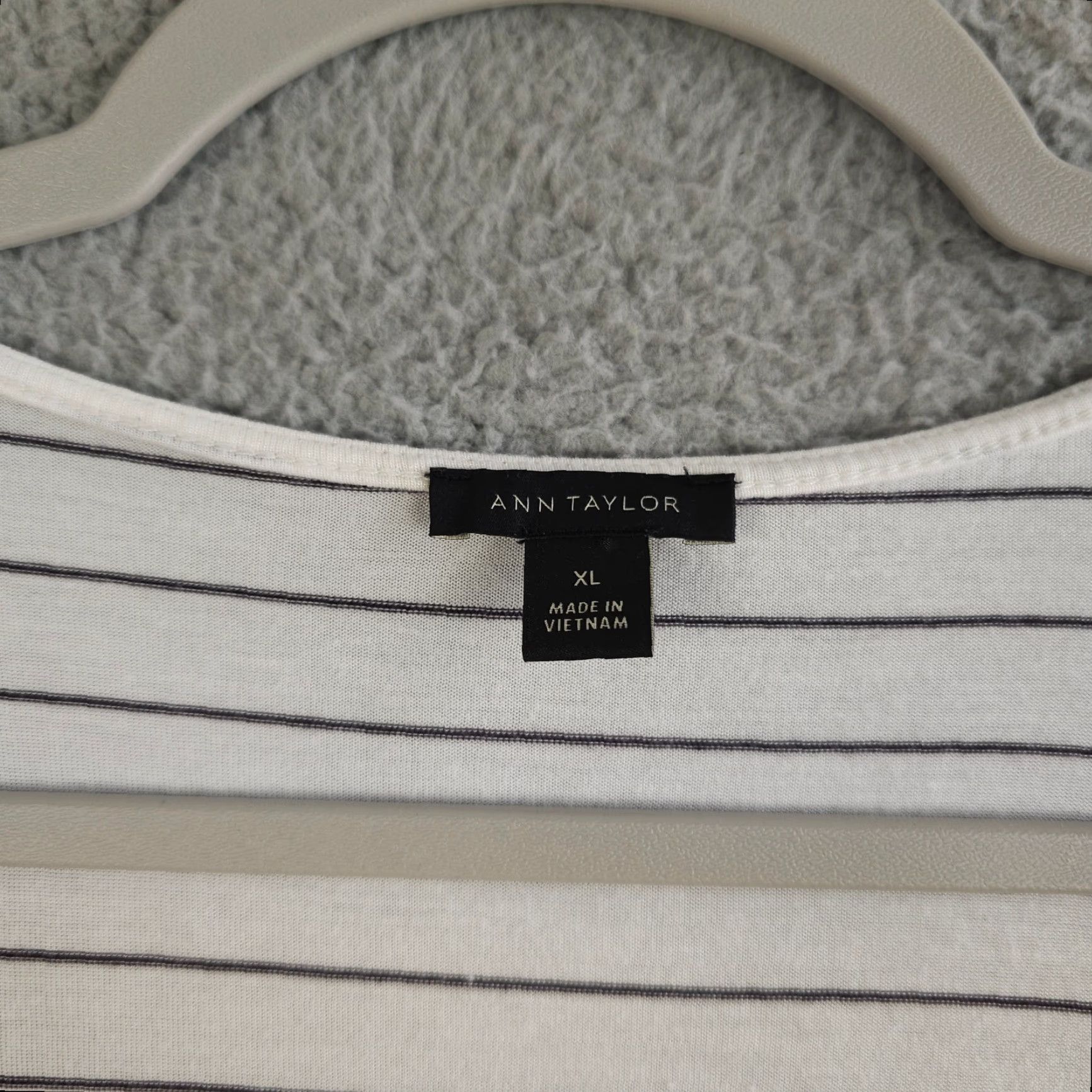 Ann Taylor Ann Taylor Tank Top Womens XL White Striped Sleeveless Lined Shirt Casual Size XL / US 12-14 / IT 48-50 - 3 Thumbnail