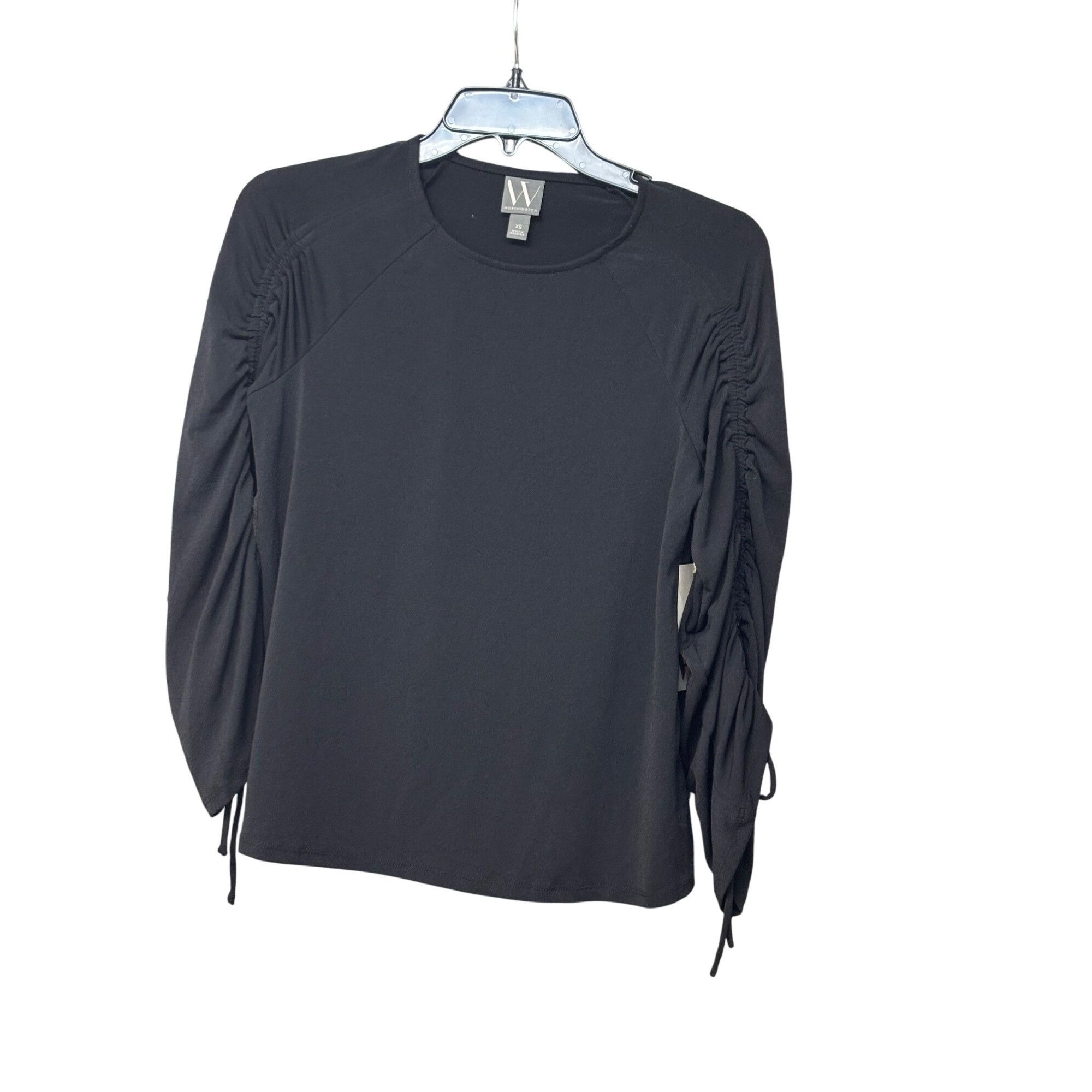 Worthington Worthington Women’s Tie-ruched Reglan sleeve Jersey Blouse, Size XS / US 0-2 / IT 36-38 - 12 Thumbnail