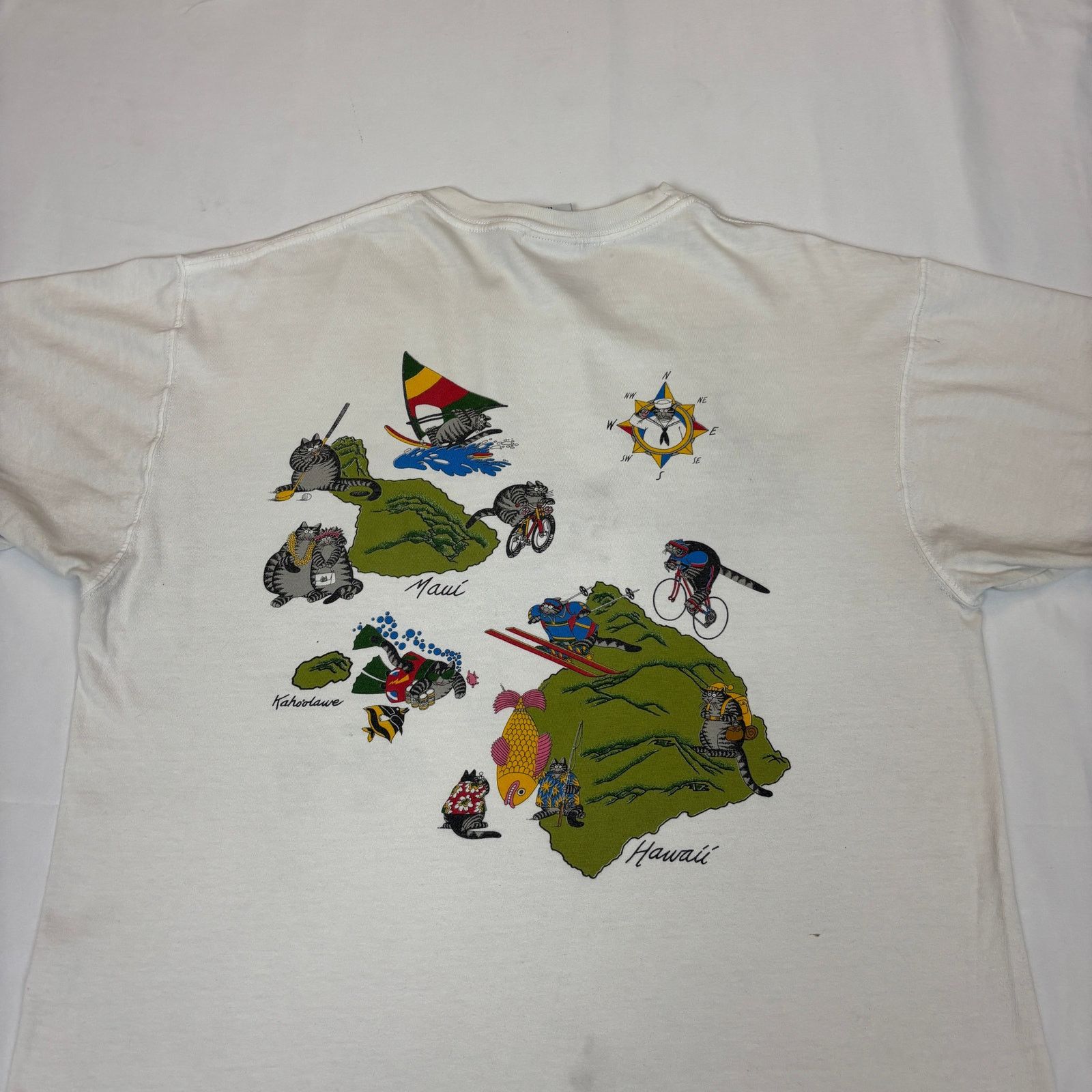 Vintage Vintage B Kliban Cats Hawaiian Islands Shirt Large 80s 90s Size US L / EU 52-54 / 3 - 4 Thumbnail