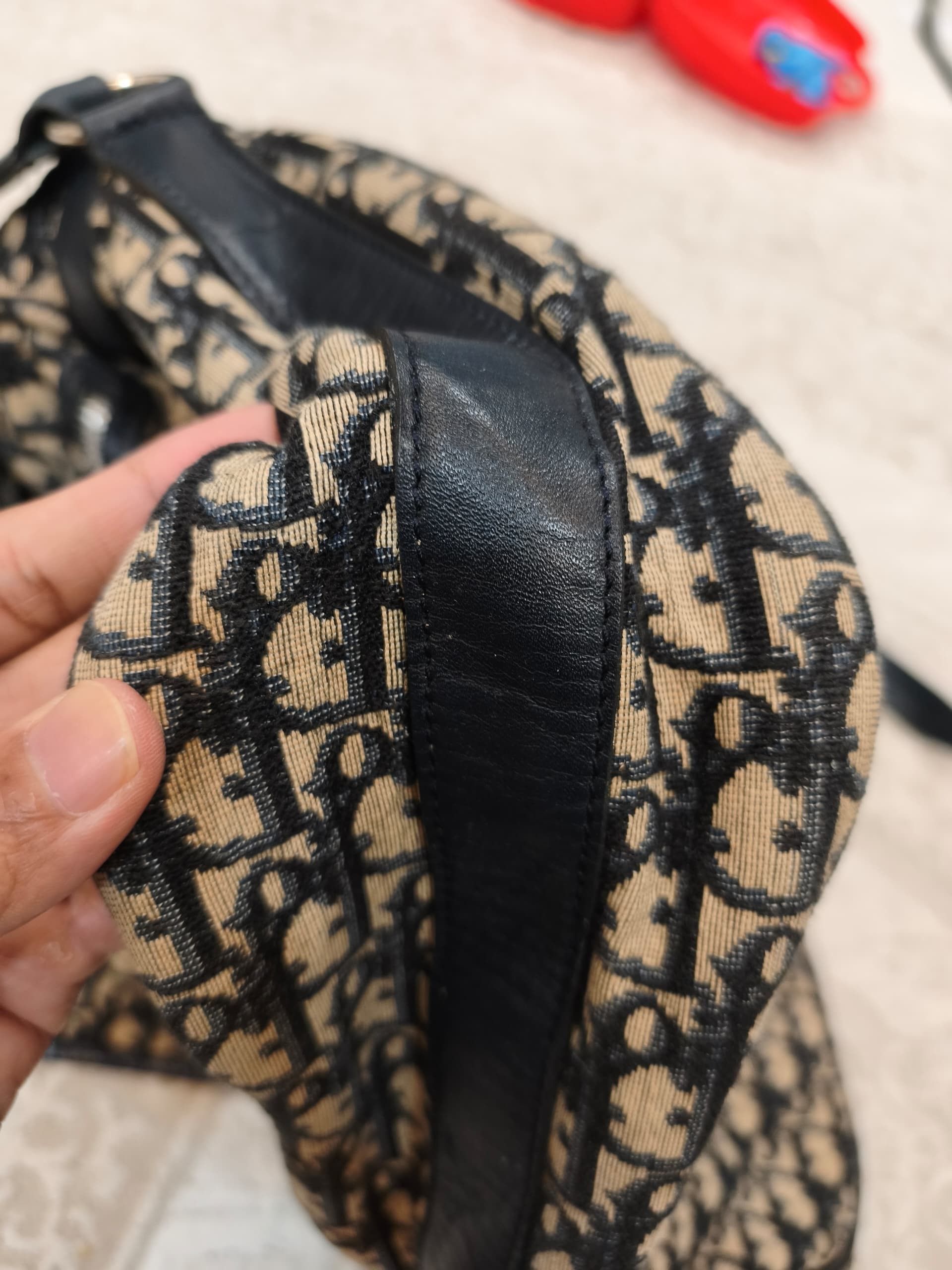 Christian Dior Monsieur Christian Dior Monogram Blue Denim Messenger Bag Size ONE SIZE - 8 Thumbnail