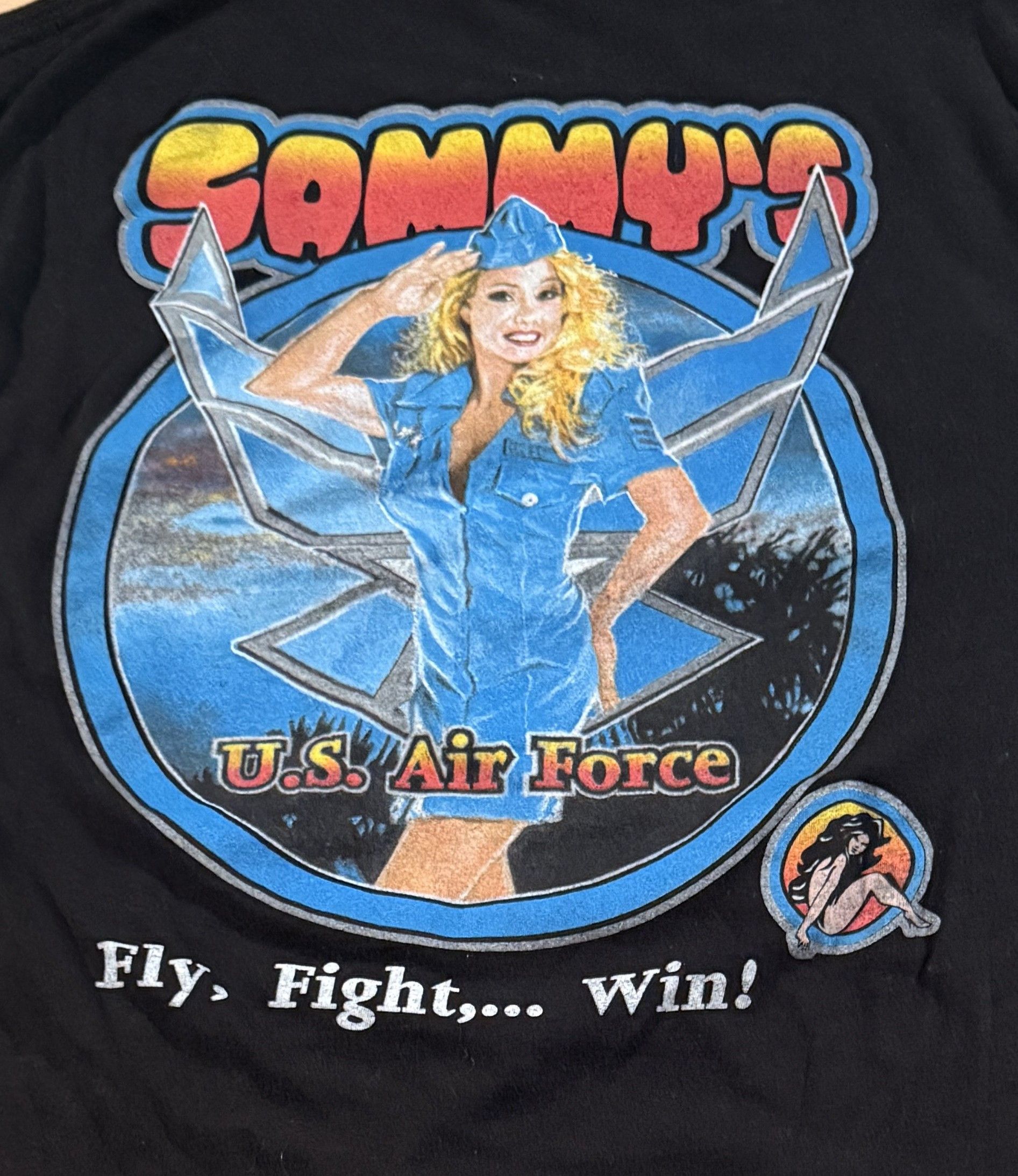 Vintage Sammys Strip Club US Air Force L Vintage Shirt Rare 1 of 1 Size US L / EU 52-54 / 3 - 1 Thumbnail