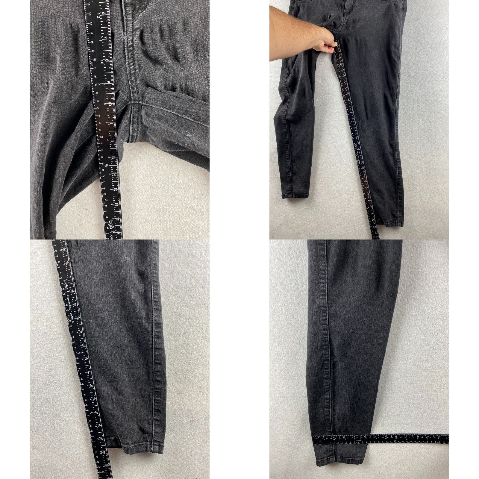 Torrid Torrid Jeans Womens 14 Tall Dark Wash Skinny 5-Pocket Denim Stretch Black Modern Vintage: No Size 36" / US 14 / IT 50 - 9 Thumbnail