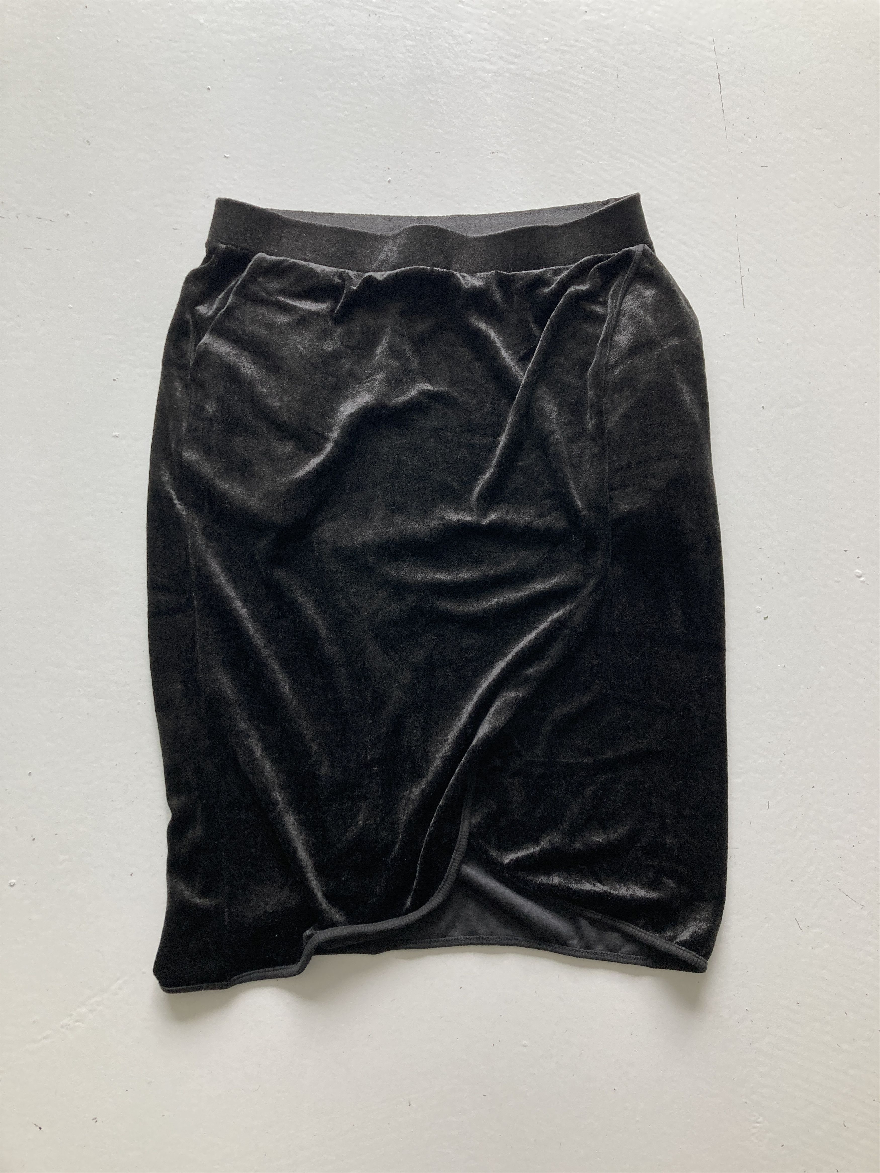 Maison Margiela Line 6 FW2007 Velvet Skirt Size 28" / US 6 / IT 42 - 2 Thumbnail