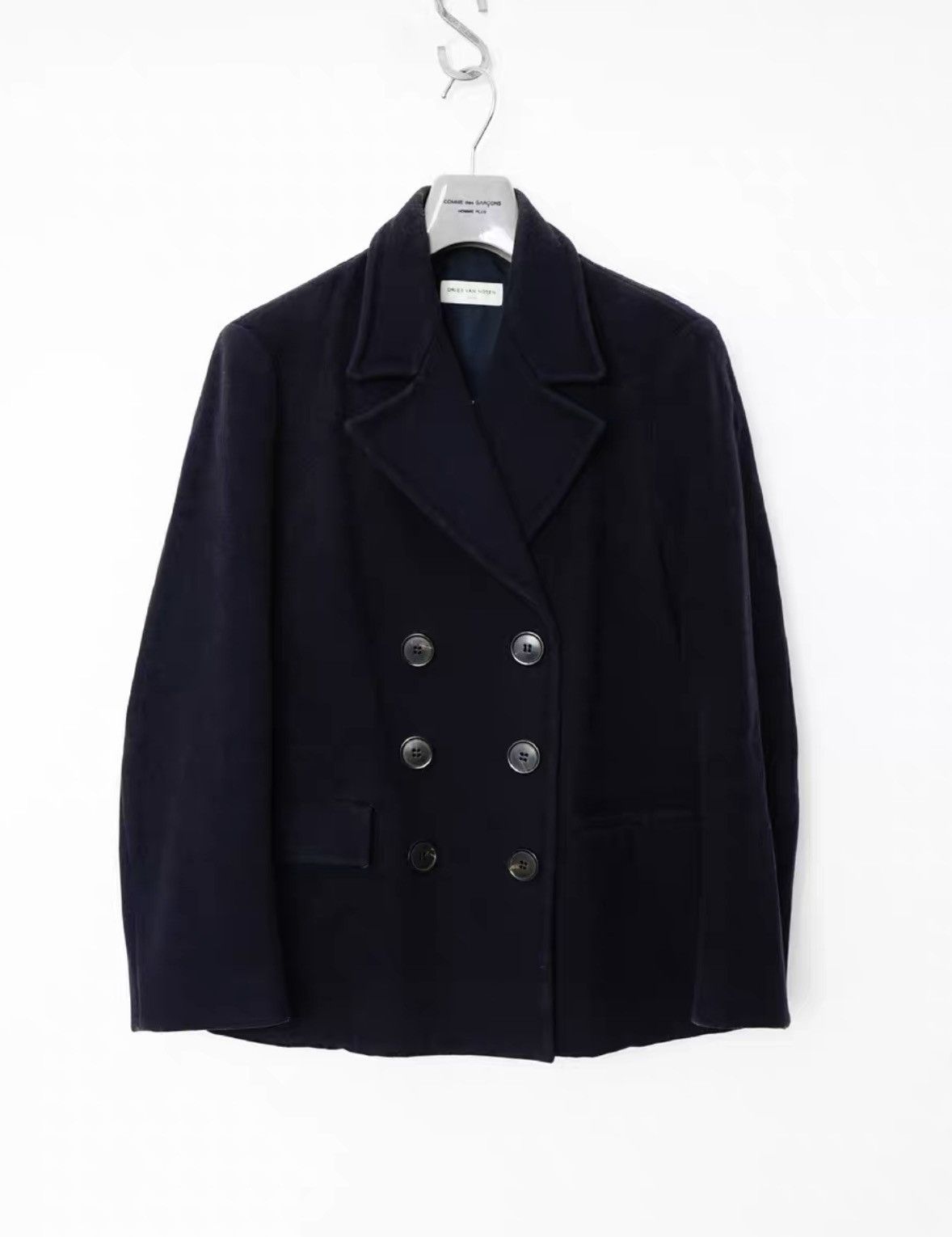 Dries Van Noten Dries Van Noten Wool Double-Breasted Short Coat Size US S / EU 44-46 / 1 - 1 Thumbnail