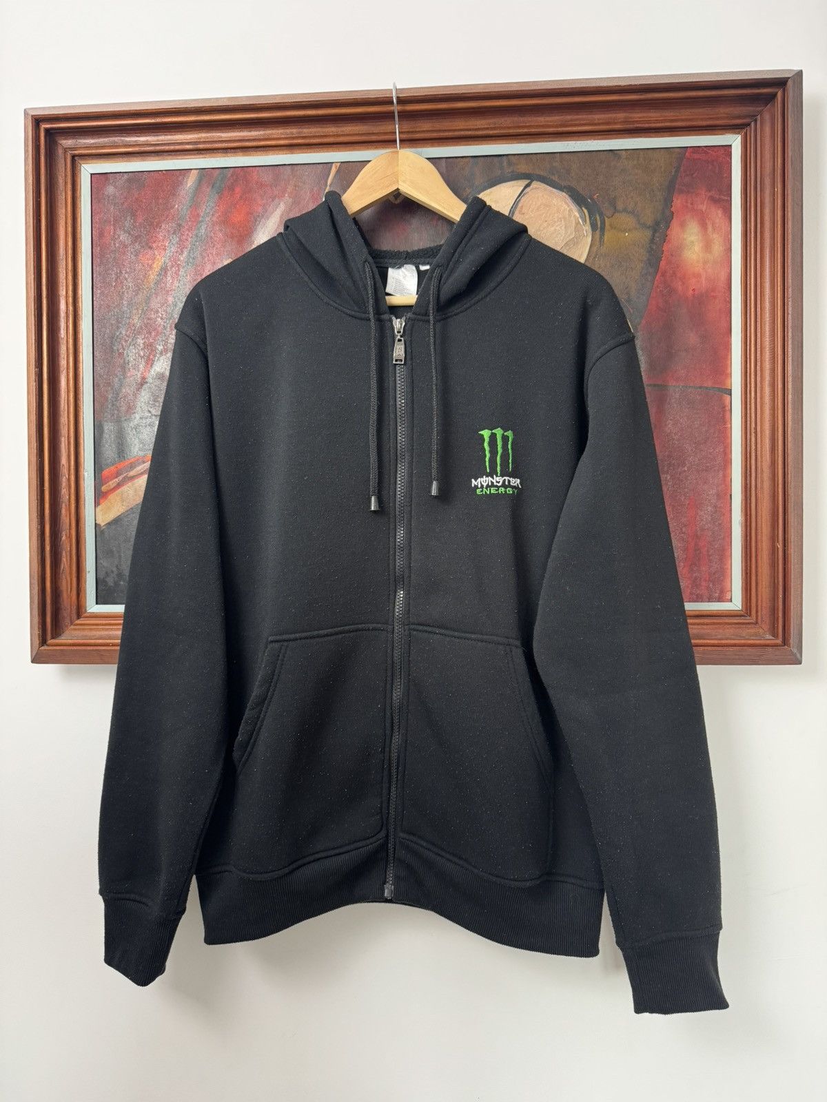 Vintage Monster Energy Drink Black Green Thunder Racing Hoodie Rare Size US M / EU 48-50 / 2 - 1 Thumbnail