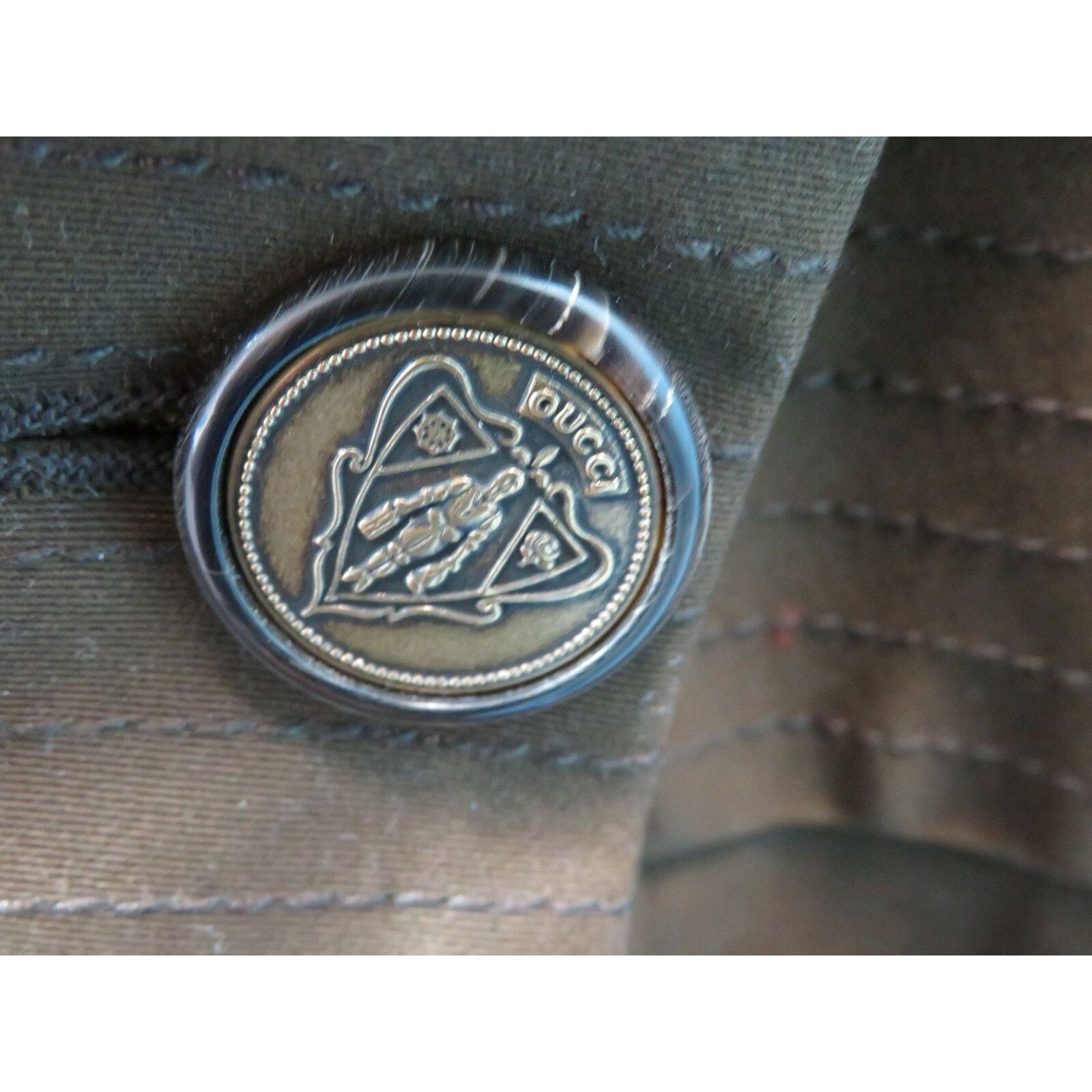 Gucci GUCCI 200269 DARK BROWN COTTON LOGO BUTTON SKIRT 44 $695 ITA Size 30" / US 8 / IT 44 - 3 Thumbnail