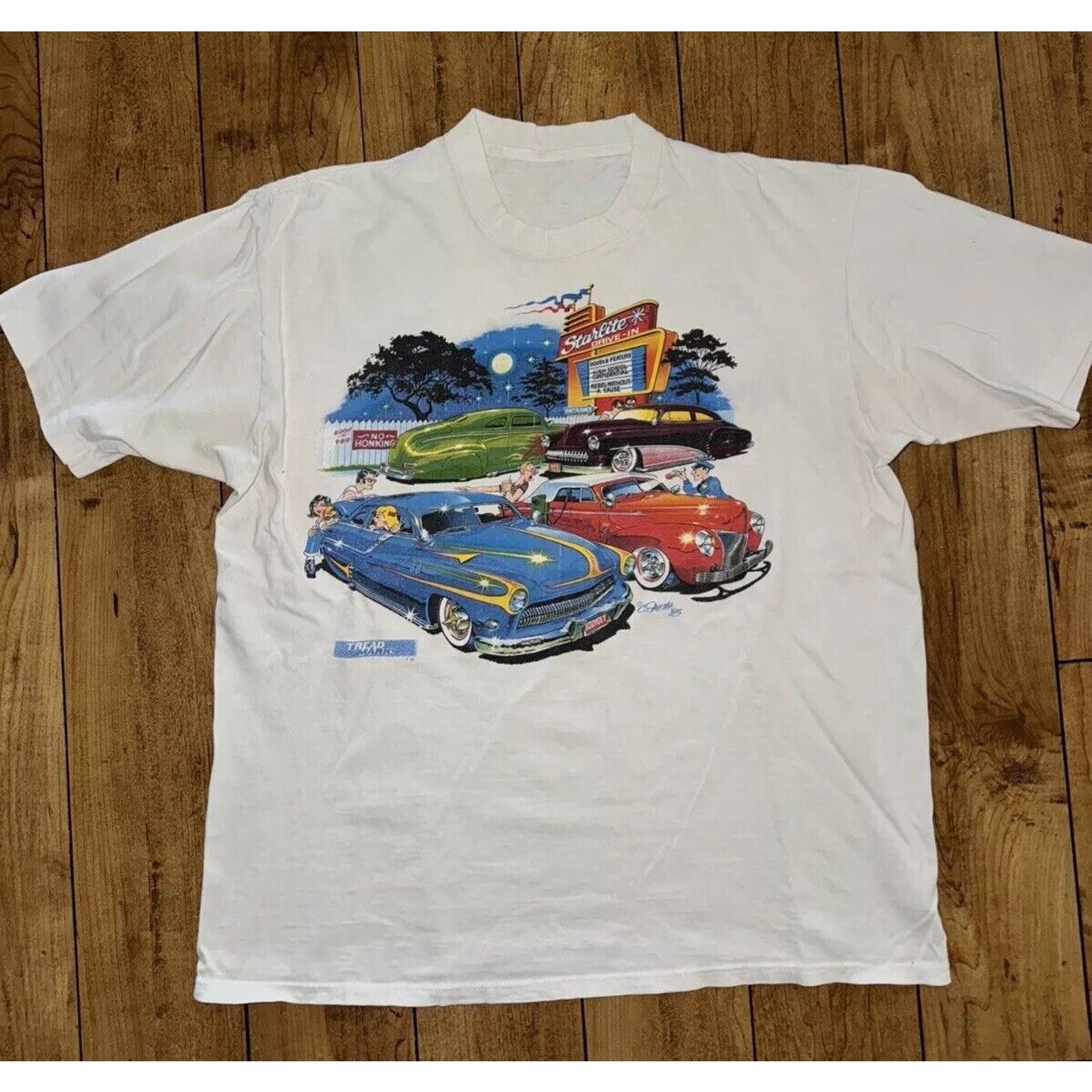 Band Tees × Vintage Vintage T-Shirt 1985 Drive In Movie Single Stitch 20x24.5 Size US M / EU 48-50 / 2 - 1 Thumbnail