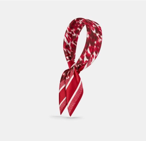 Dior o1w1db10425 35WID0 Size: OS / Square Scarf in Red & Ivory Size ONE SIZE - 1 Thumbnail