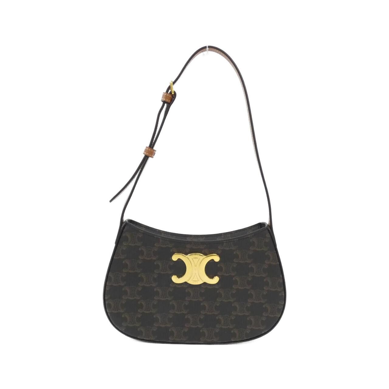 Celine Celine Celine Medium Tilly Triomphe Canvas Shoulder Bag Textile Shoulder Bag 115702CUZ DUTY FREE for USA Size ONE SIZE - 1 Thumbnail