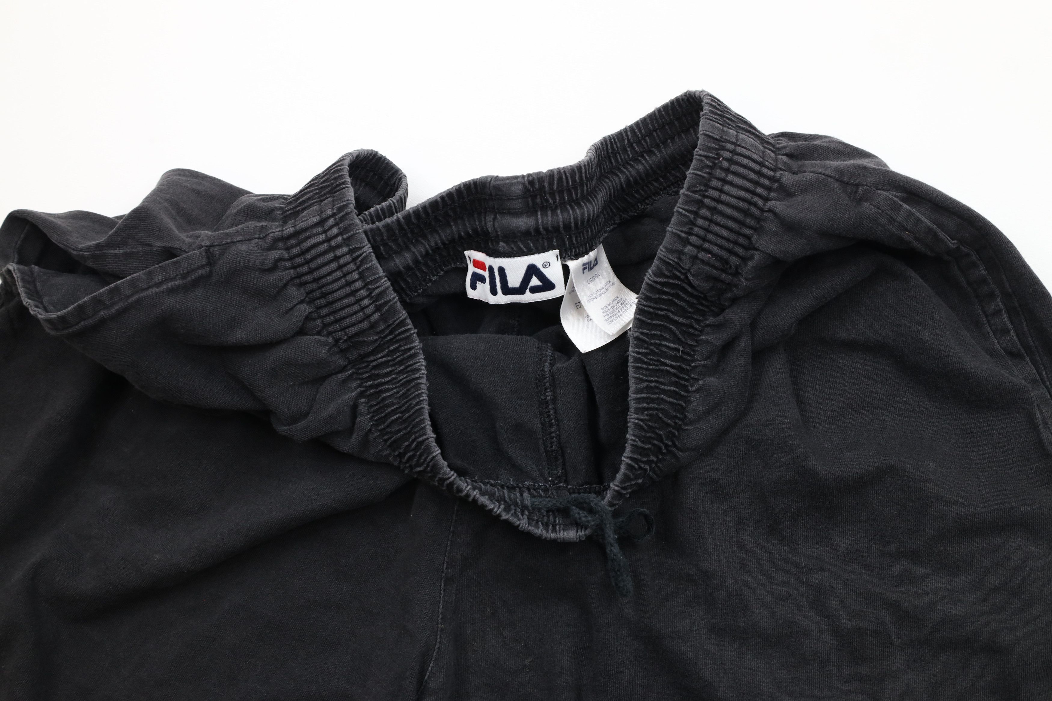 Fila × Vintage Vintage 90s Fila Above Knee Shorts Black Cotton Size US 32 / EU 48 - 9 Thumbnail