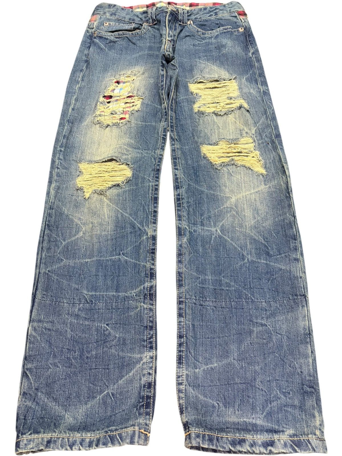 Ksubi Vintage Japanese Brand Faded Wash Patch Distress Jeans Size 30" / US 8 / IT 44 - 1 Thumbnail