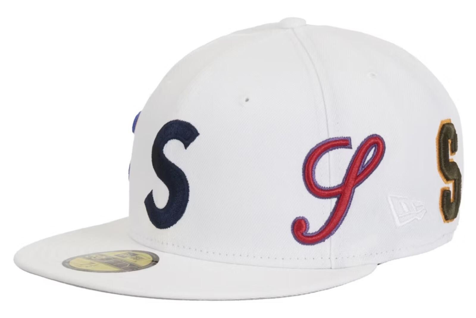 Supreme x New Era 59Fifty Multi- S Logo Fitted Hat 7 3/8