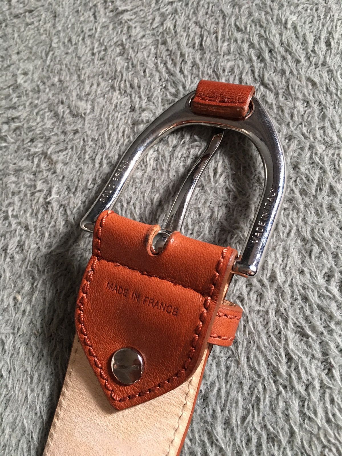 Longchamp Longchamp Leather France Mens Belt Light Brown Size ONE SIZE - 4 Thumbnail